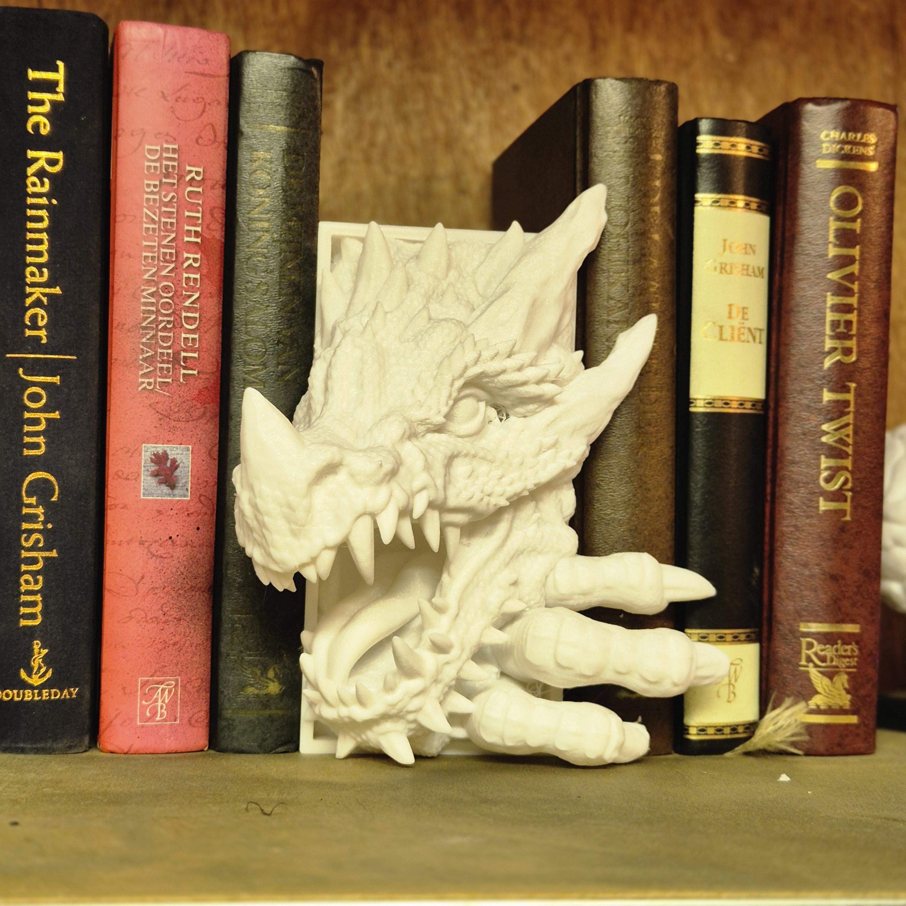 Magical Reading Nook Black Dragon Sculpture - Fairy Tale Decor