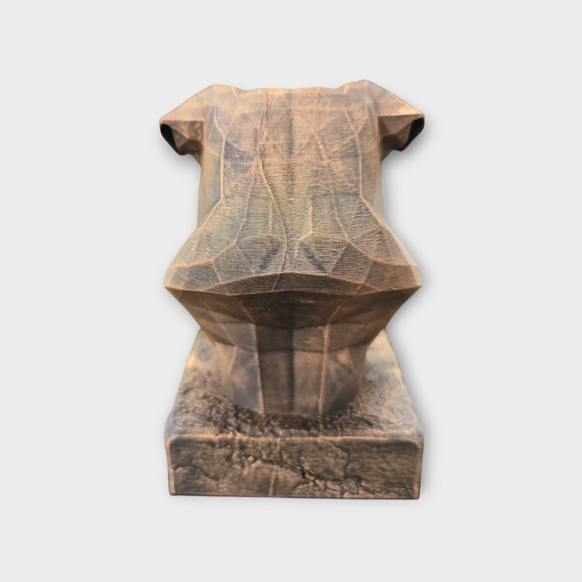 Bust of a English Bulldog Low Poly Bust dog statue - handpainted home decor dog lover gift him her ornament