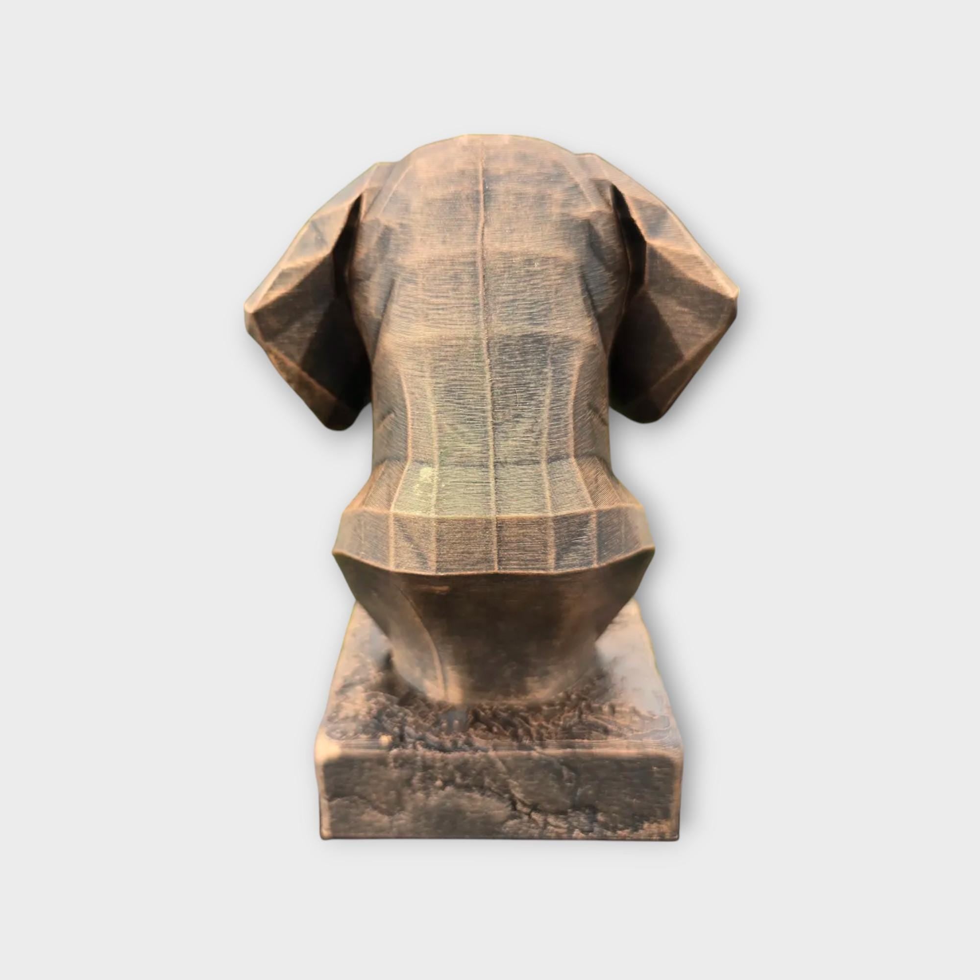 Bust of a Beagle Low Poly Bust dog statue - handpainted home decor dog lover gift him her ornament