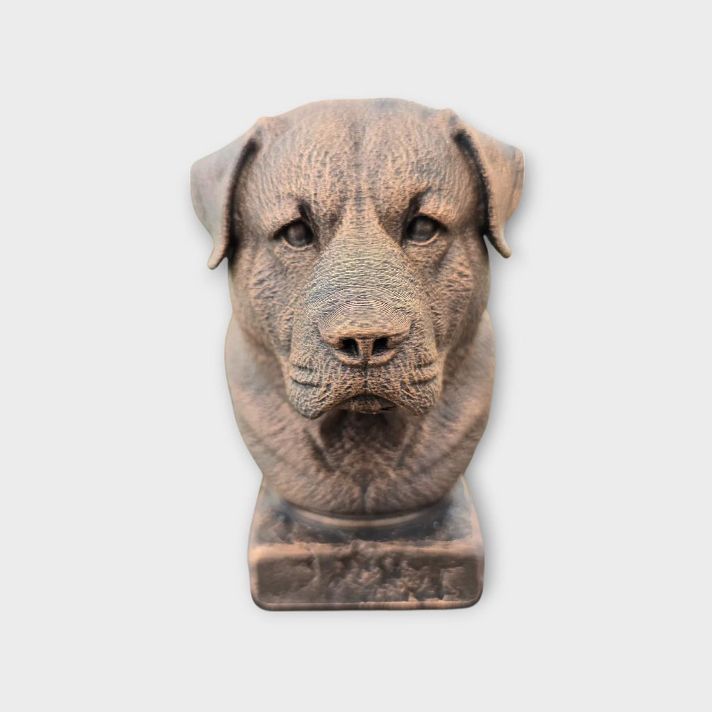 Bust of a Alabai Bust Central Asian Shepherd Dog statue - handpainted home decor dog lover gift him her ornament