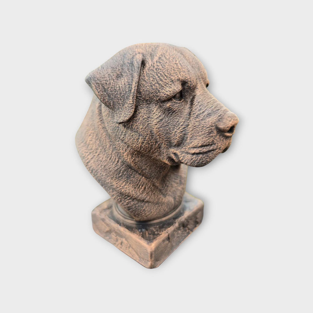Bust of a Alabai Bust Central Asian Shepherd Dog statue - handpainted home decor dog lover gift him her ornament