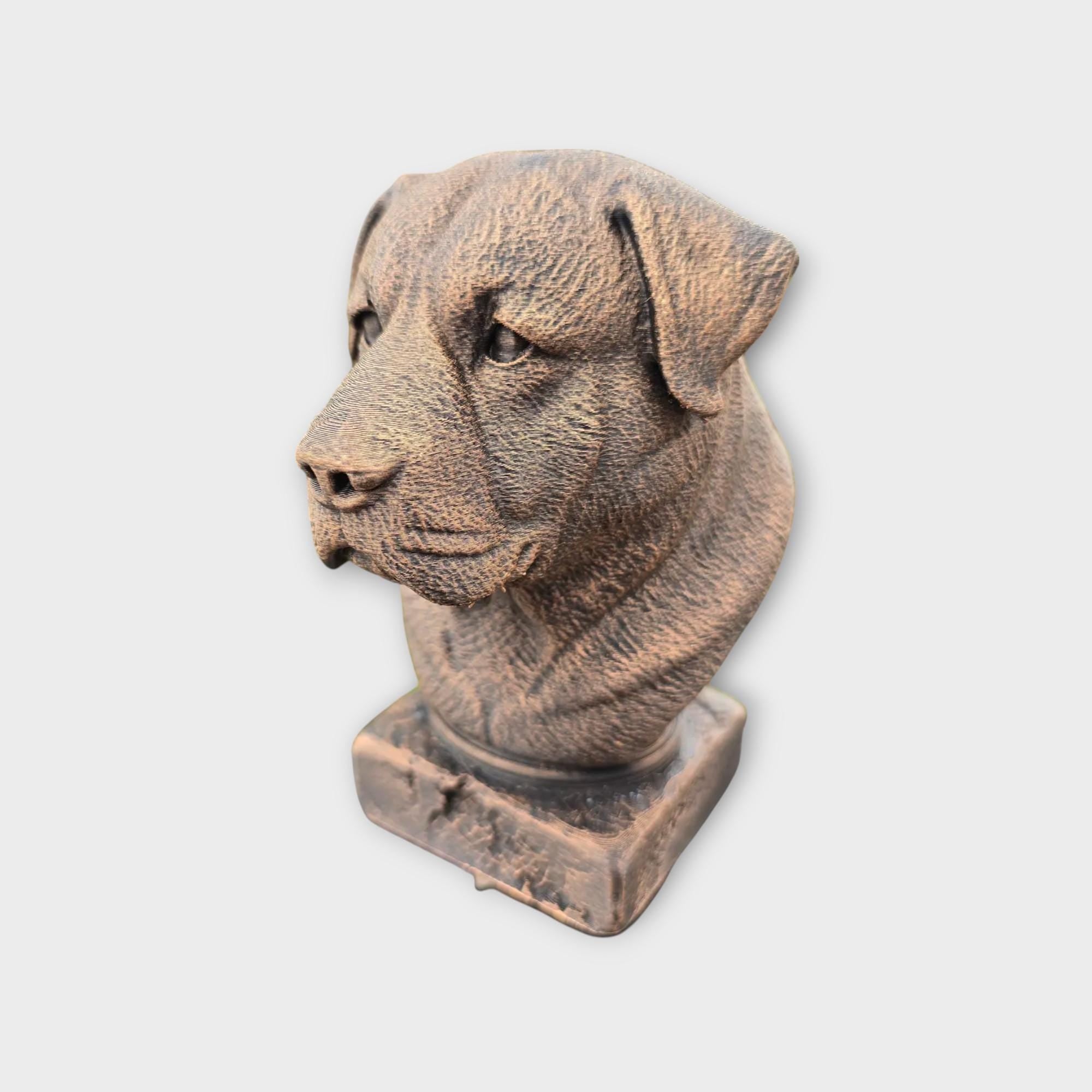 Bust of a Alabai Bust Central Asian Shepherd Dog statue - handpainted home decor dog lover gift him her ornament