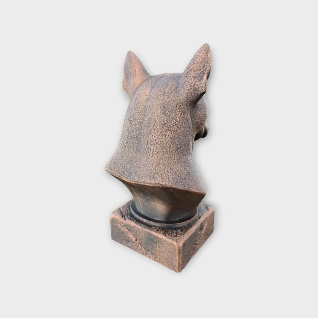 Bust of a Bull terrier dog statue - handpainted home decor dog lover gift him her ornament