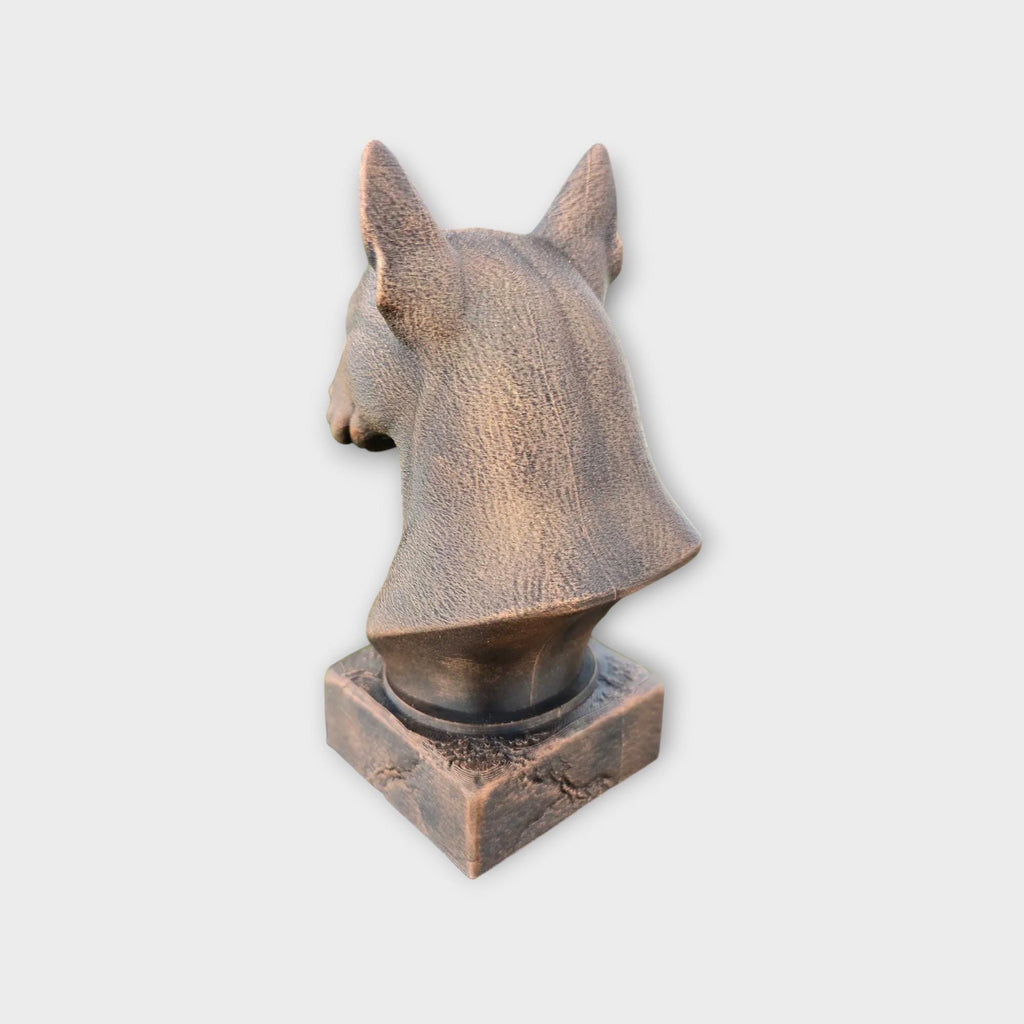 Bust of a Bull terrier dog statue - handpainted home decor dog lover gift him her ornament