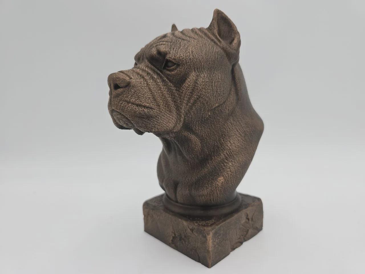 Bust of a Cane Corso dog statue - handpainted home decor dog lover gift him her ornament