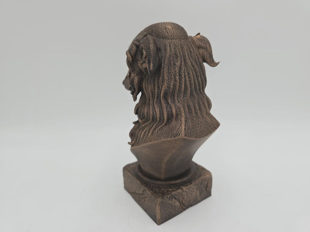 Bust of a borzoi dog statue - handpainted home decor dog lover gift him her ornament