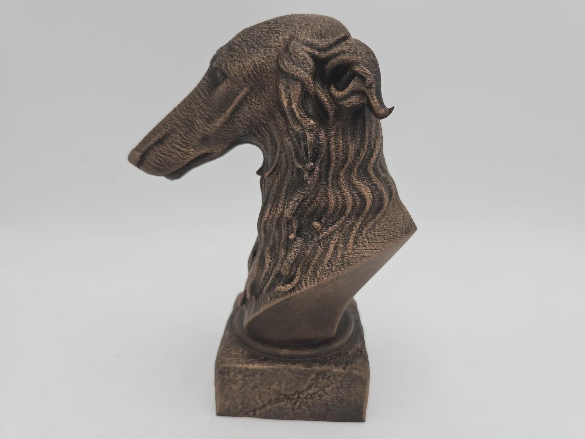 Bust of a borzoi dog statue - handpainted home decor dog lover gift him her ornament