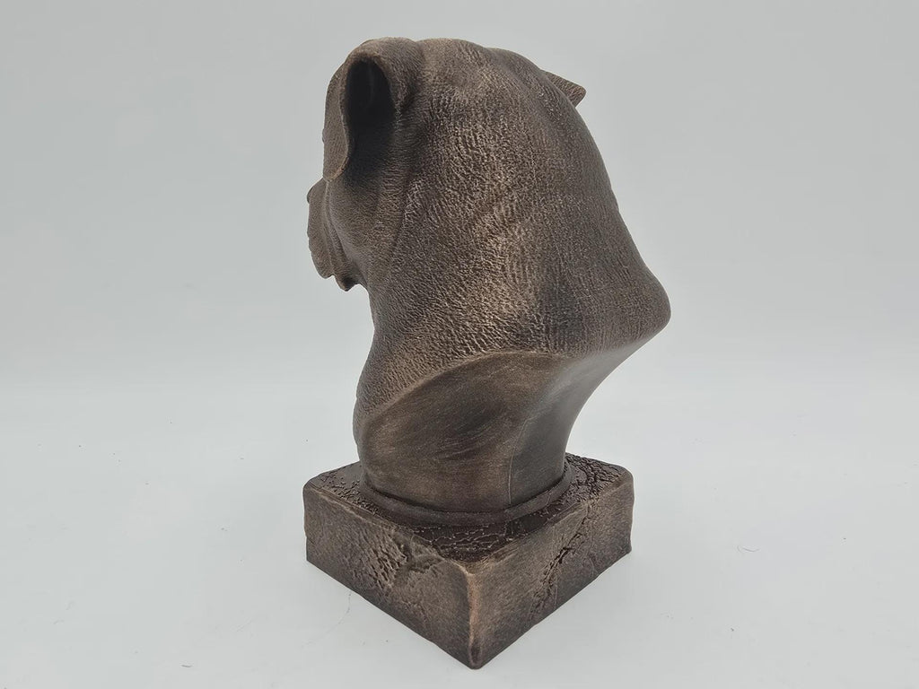 Bust of a dogo argentino dog statue - handpainted home decor dog lover gift him her ornament