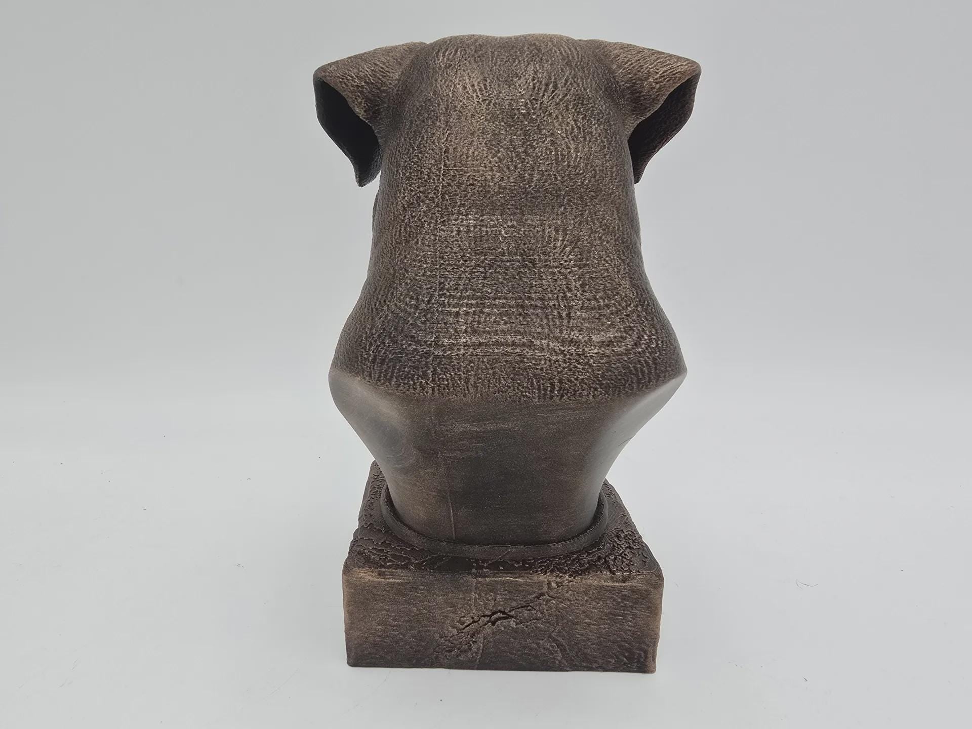 Bust of a dogo argentino dog statue - handpainted home decor dog lover gift him her ornament