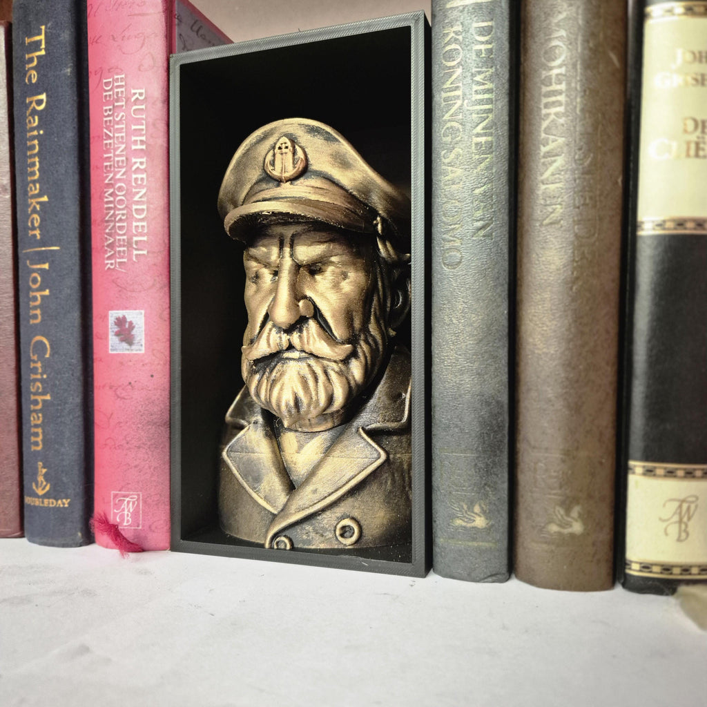 Nautical Ship Captain Sailor Book Nook - 3D Printed for Fantasy Bookshelves