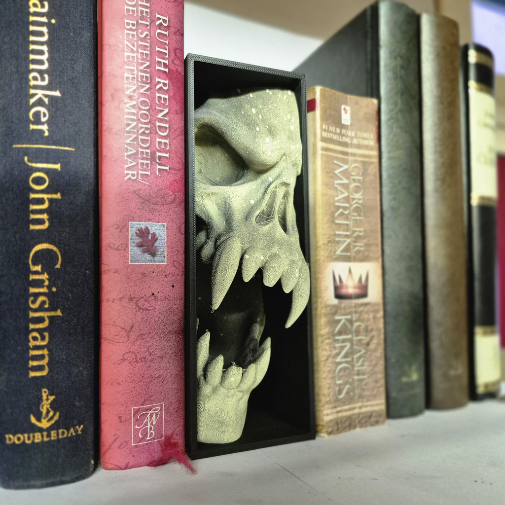 Unique Game Book Nook with Skull - Perfect for Gamers and Book Lovers