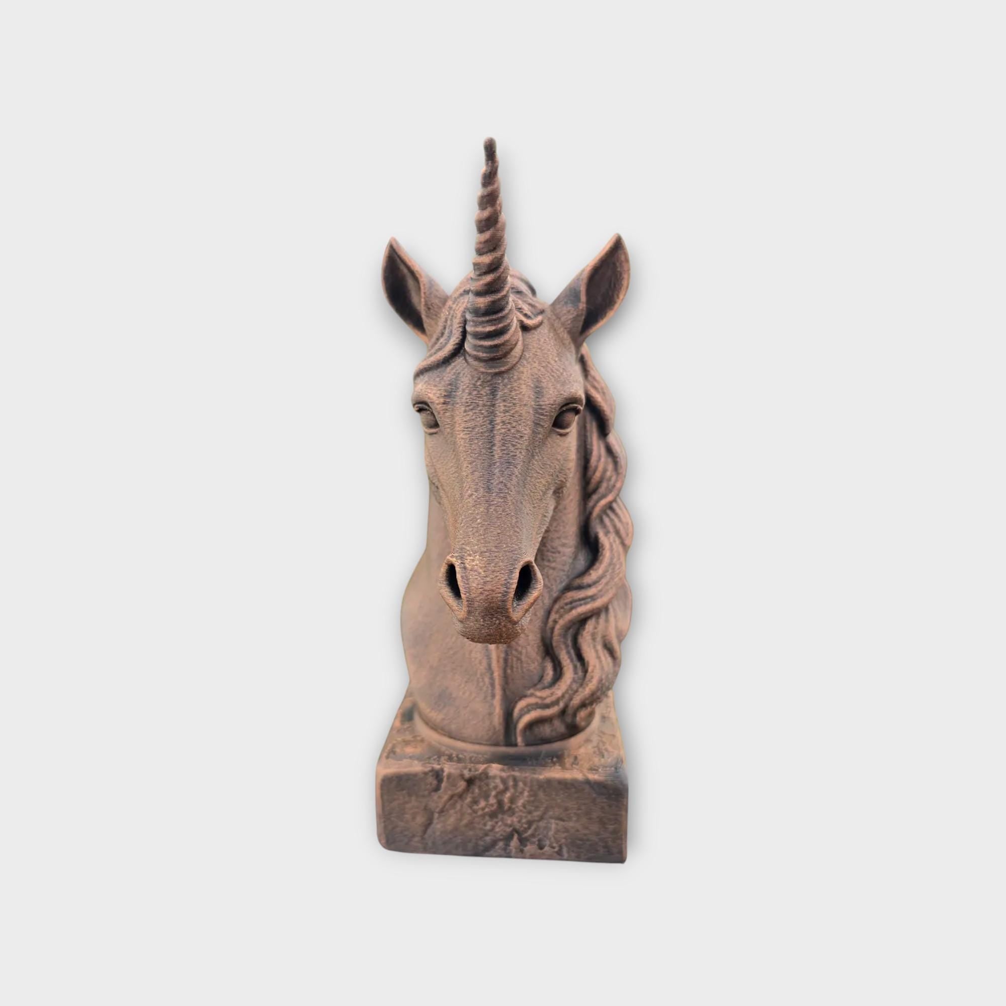 Bust of a Unicorn statue - home decor lover gift him her handpainted ornament
