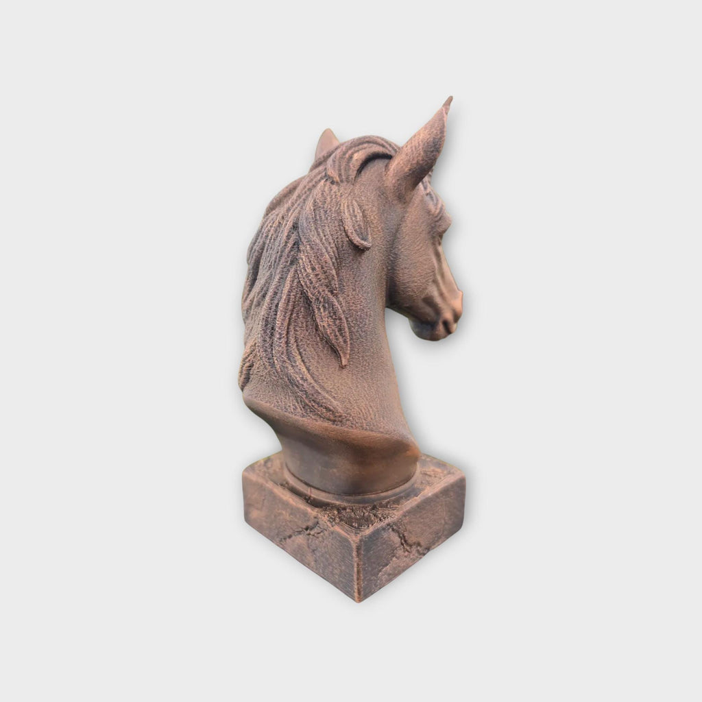 Bust of a Unicorn statue - home decor lover gift him her handpainted ornament