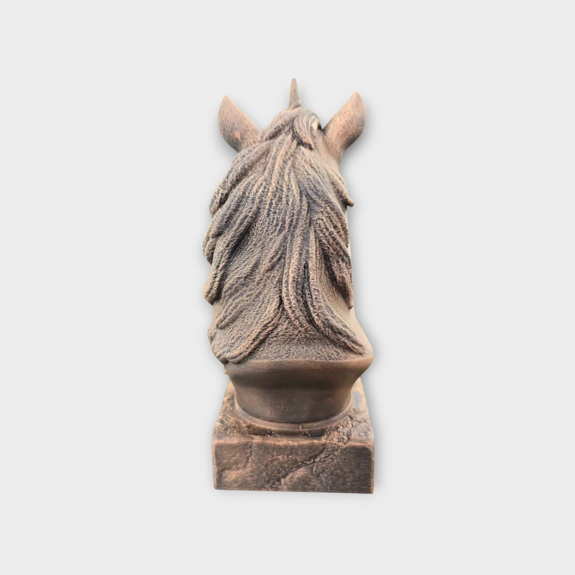 Bust of a Unicorn statue - home decor lover gift him her handpainted ornament