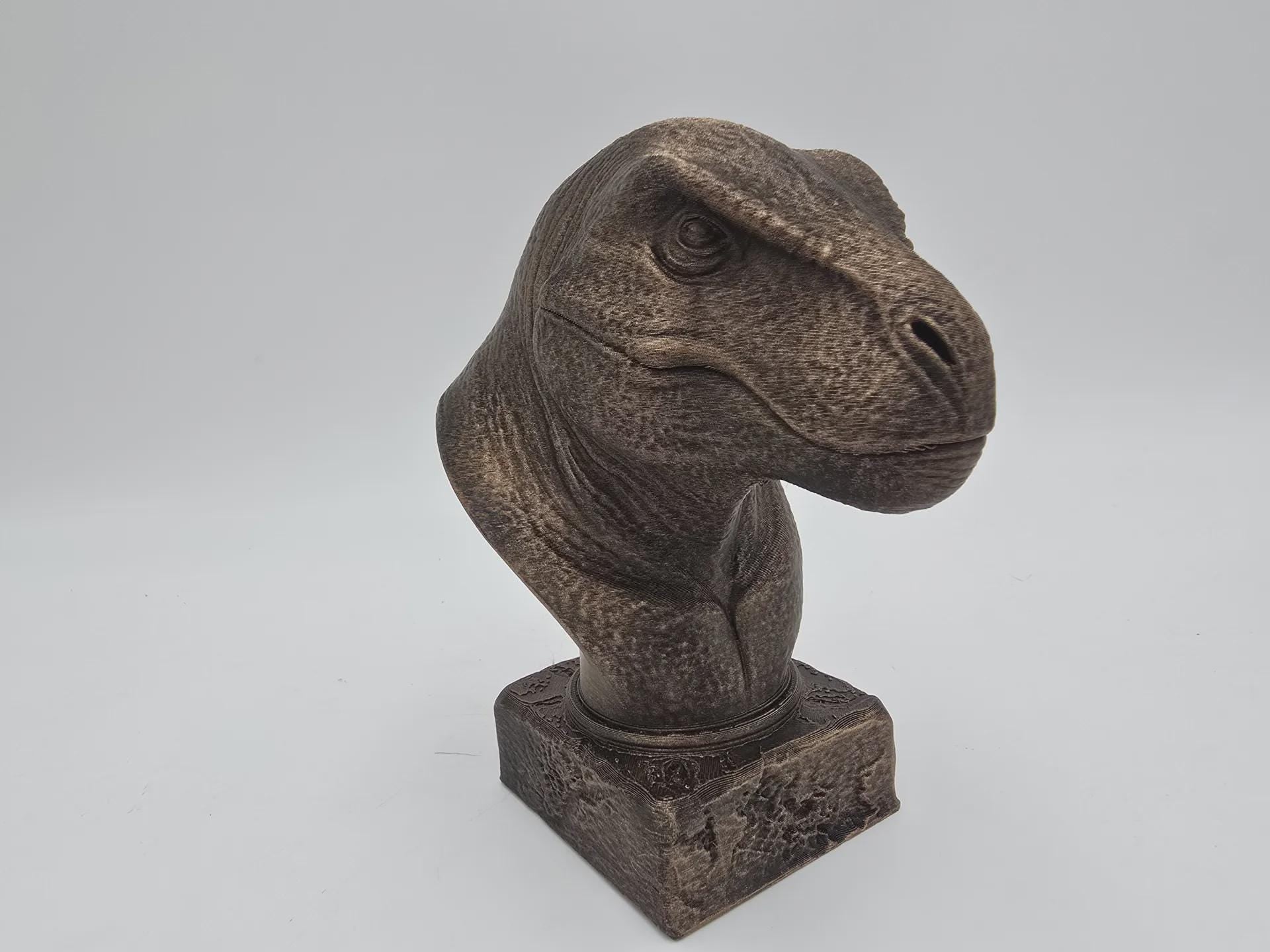 Bust of a T-Rex statue - home decor lover gift him her handpainted ornament