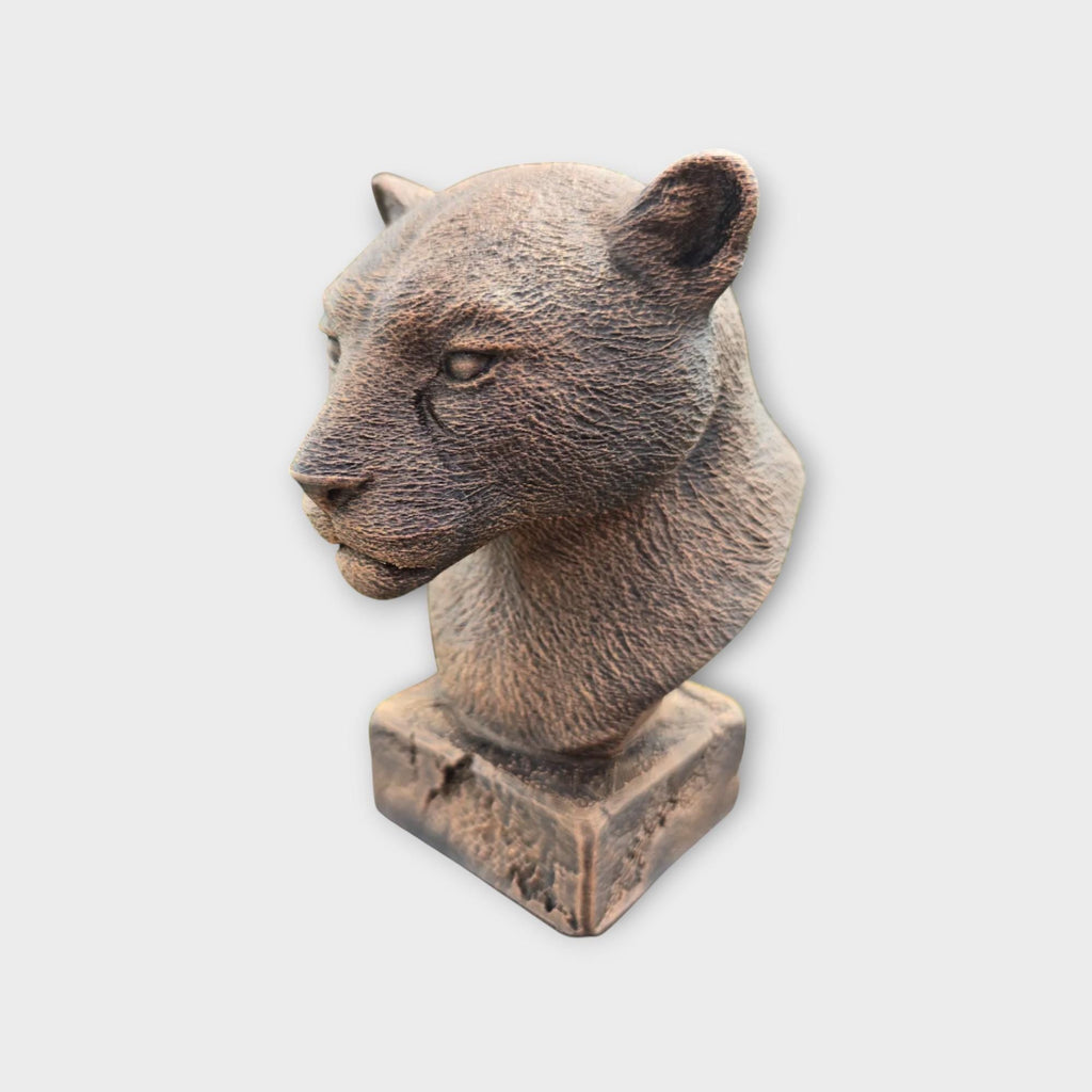 Bust of a Jaguar statue - home decor lover gift him her handpainted ornament