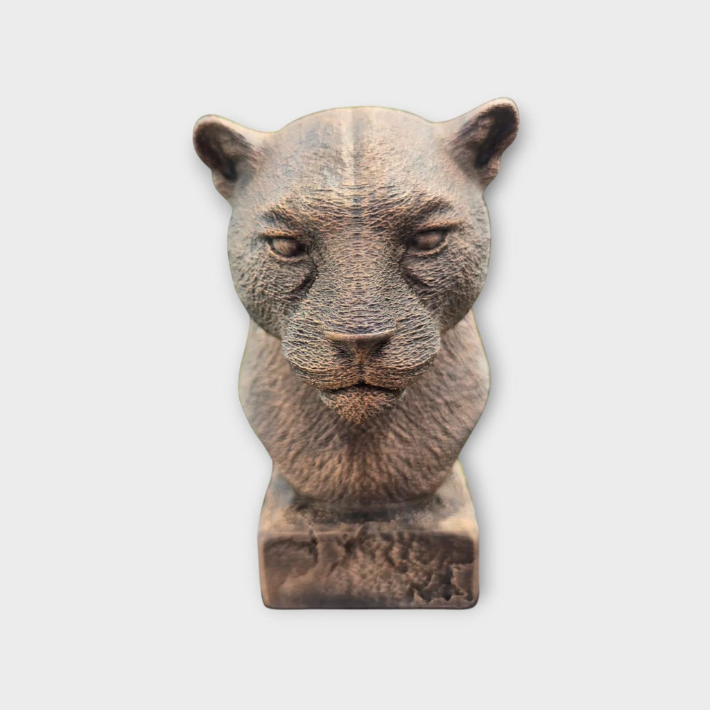 Bust of a Jaguar statue - home decor lover gift him her handpainted ornament