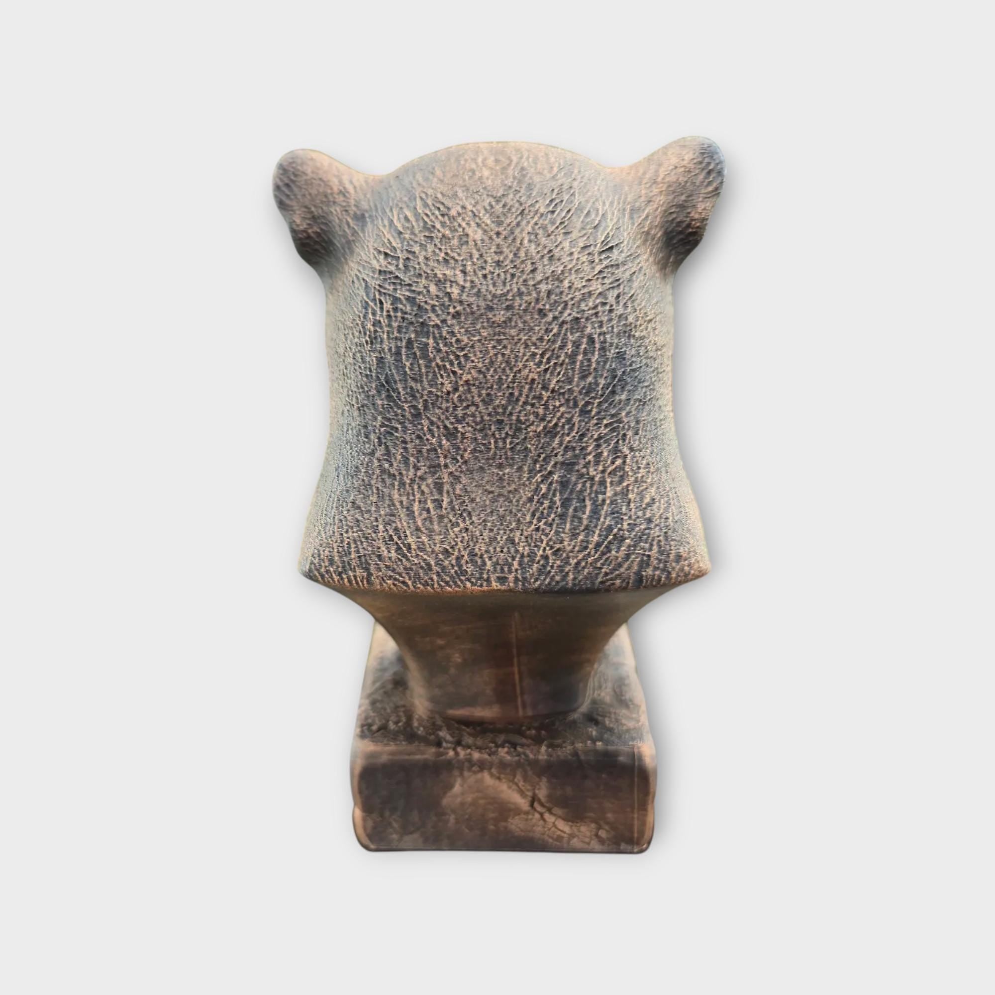 Bust of a Jaguar statue - home decor lover gift him her handpainted ornament