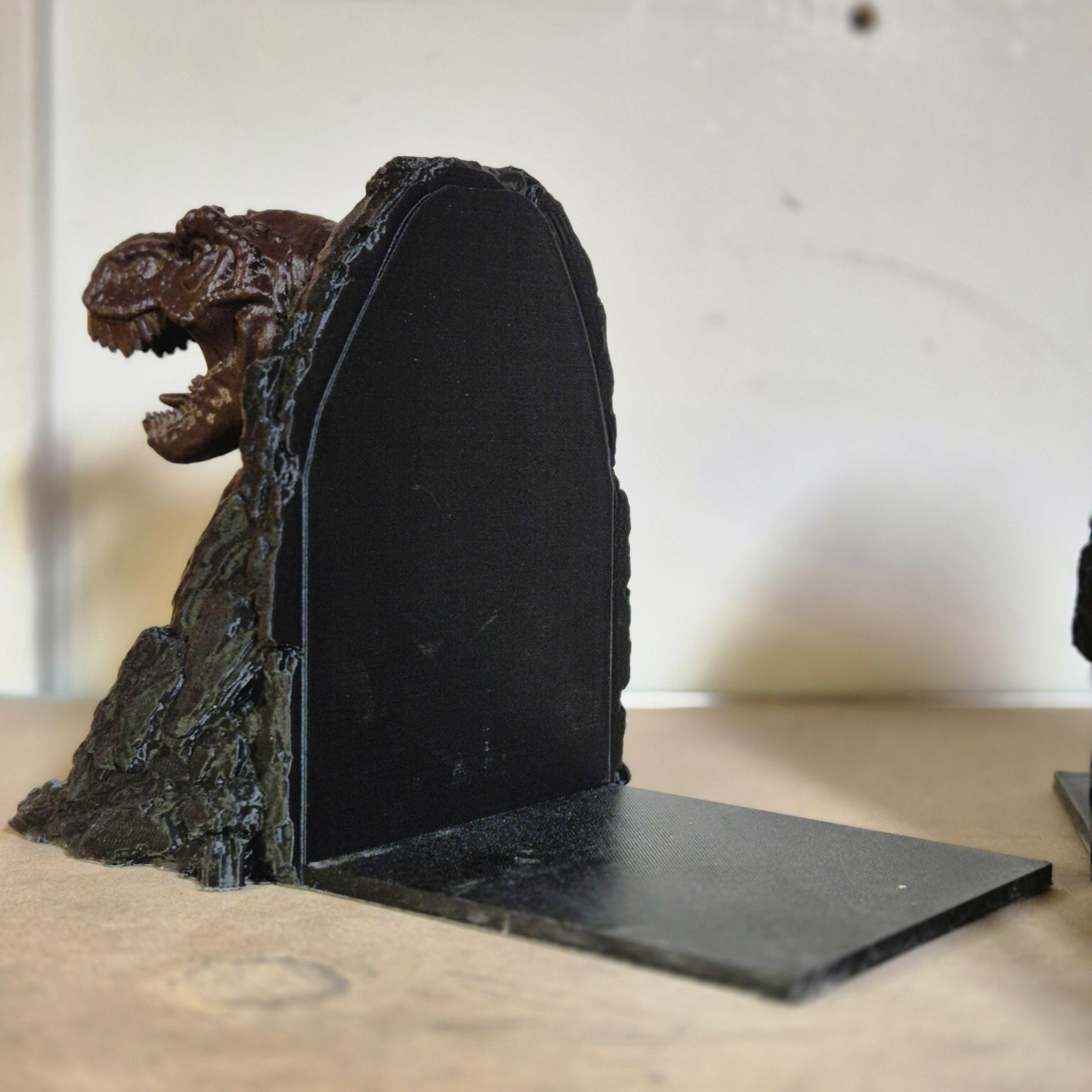 T-rex book ends bookshelf decor