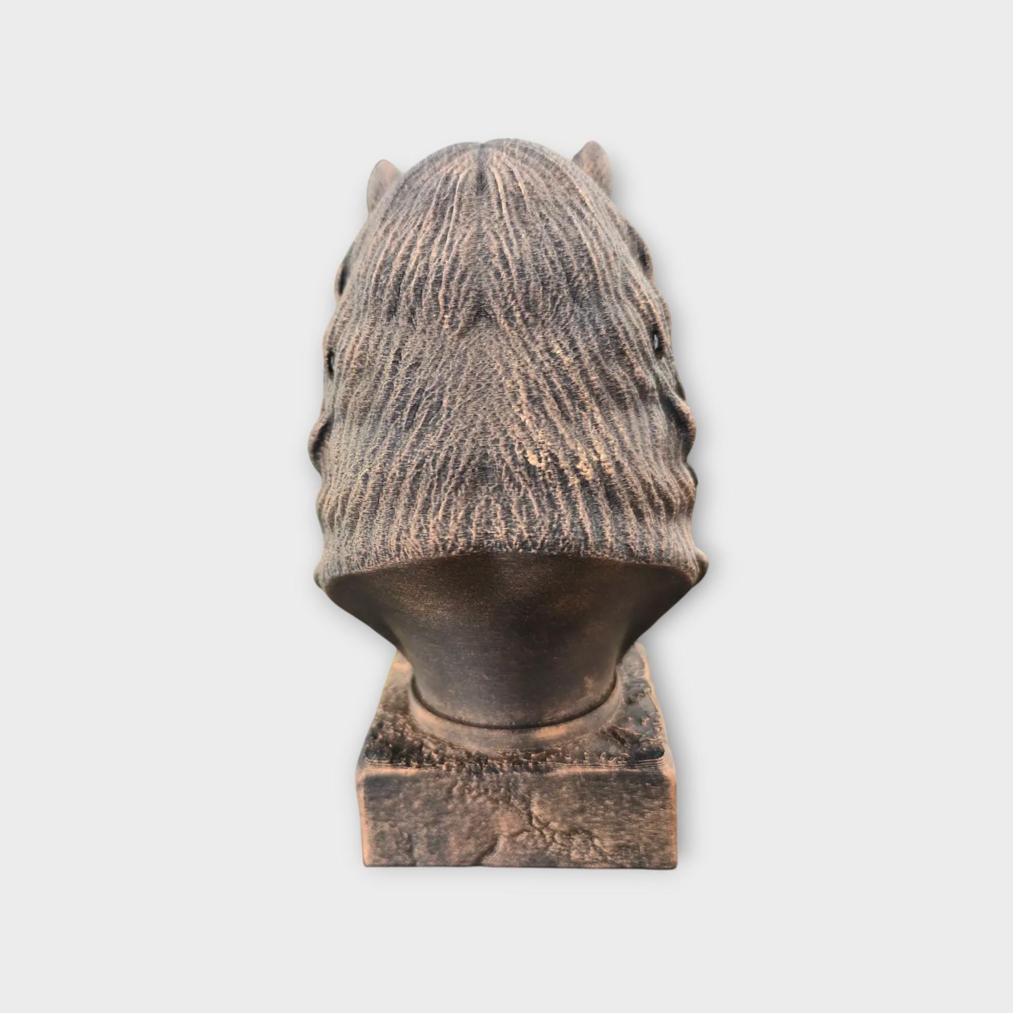 Bust of a Shetland pony statue - home decor lover gift him her handpainted ornament