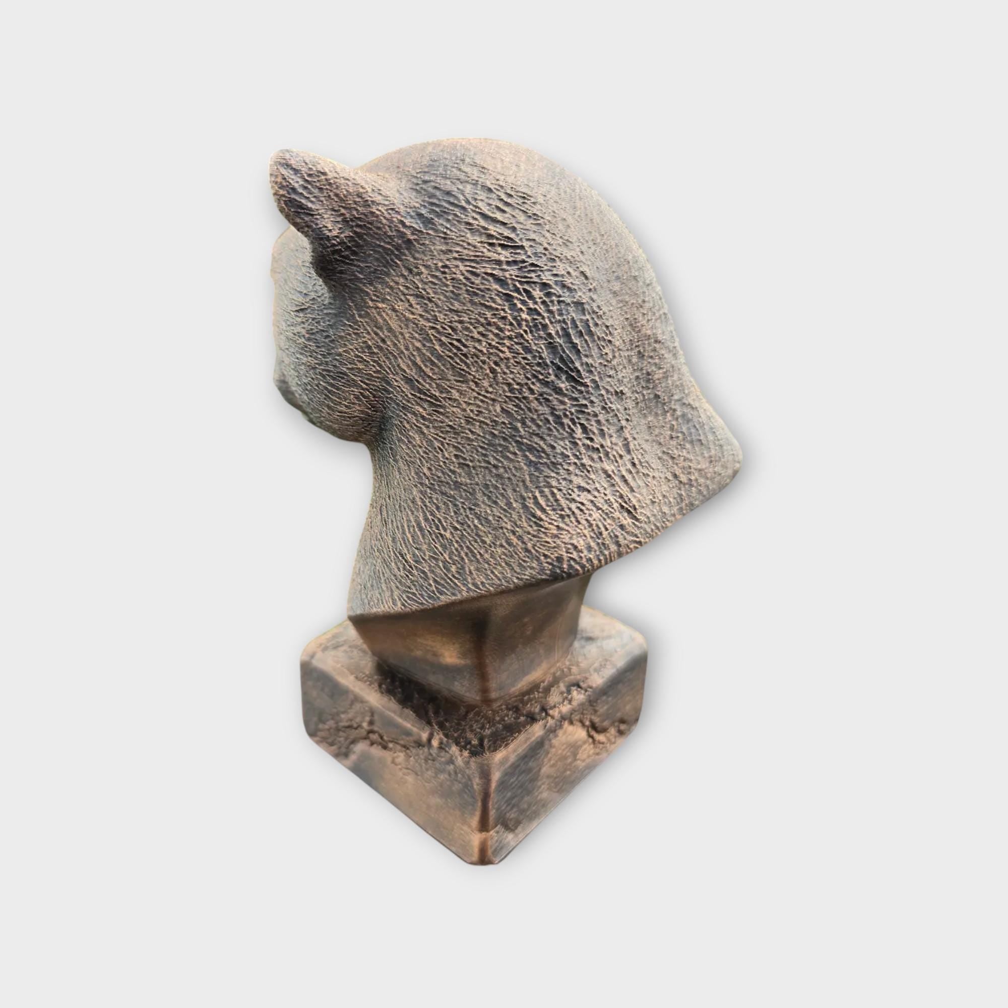 Bust of a Jaguar statue - home decor lover gift him her handpainted ornament