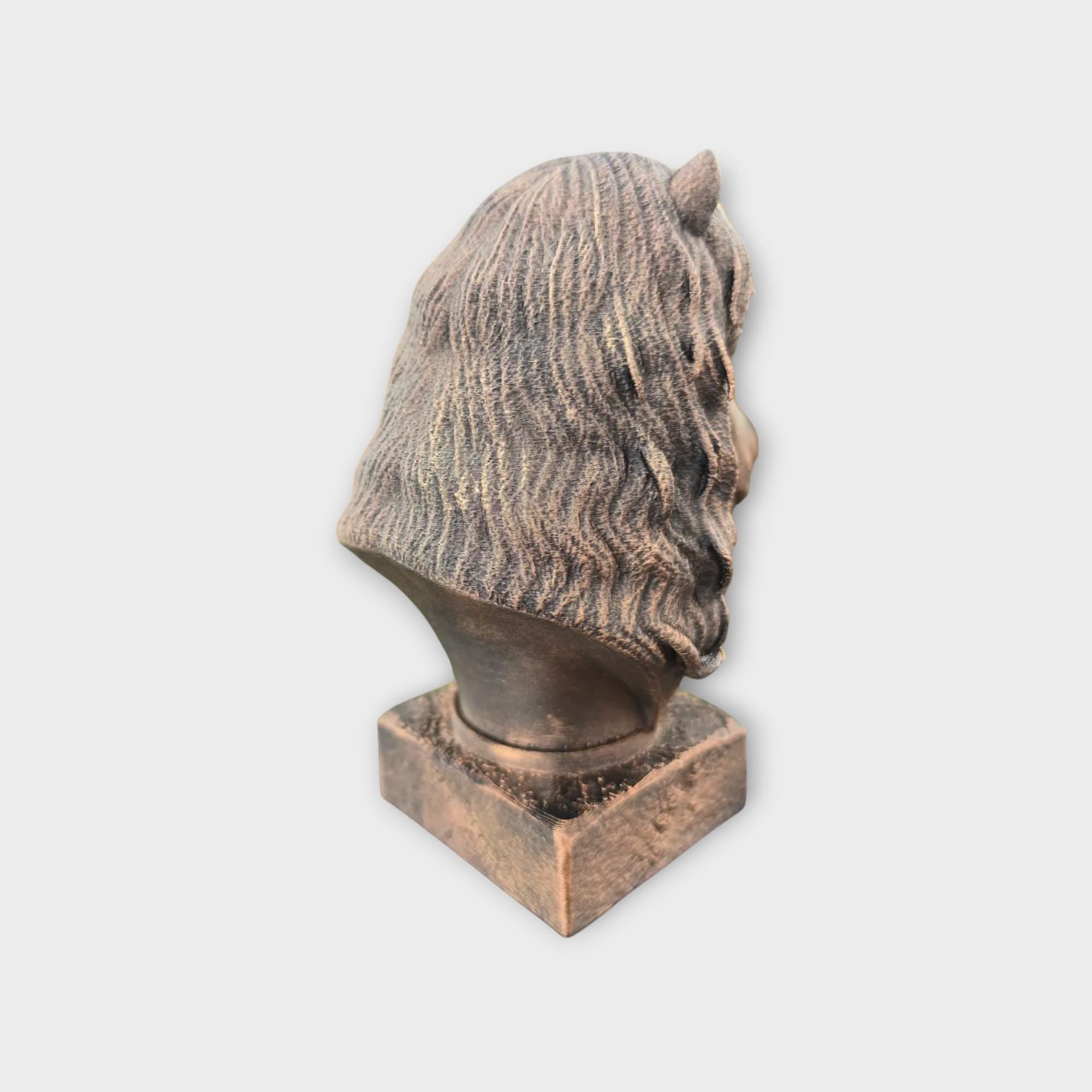 Bust of a Shetland pony statue - home decor lover gift him her handpainted ornament