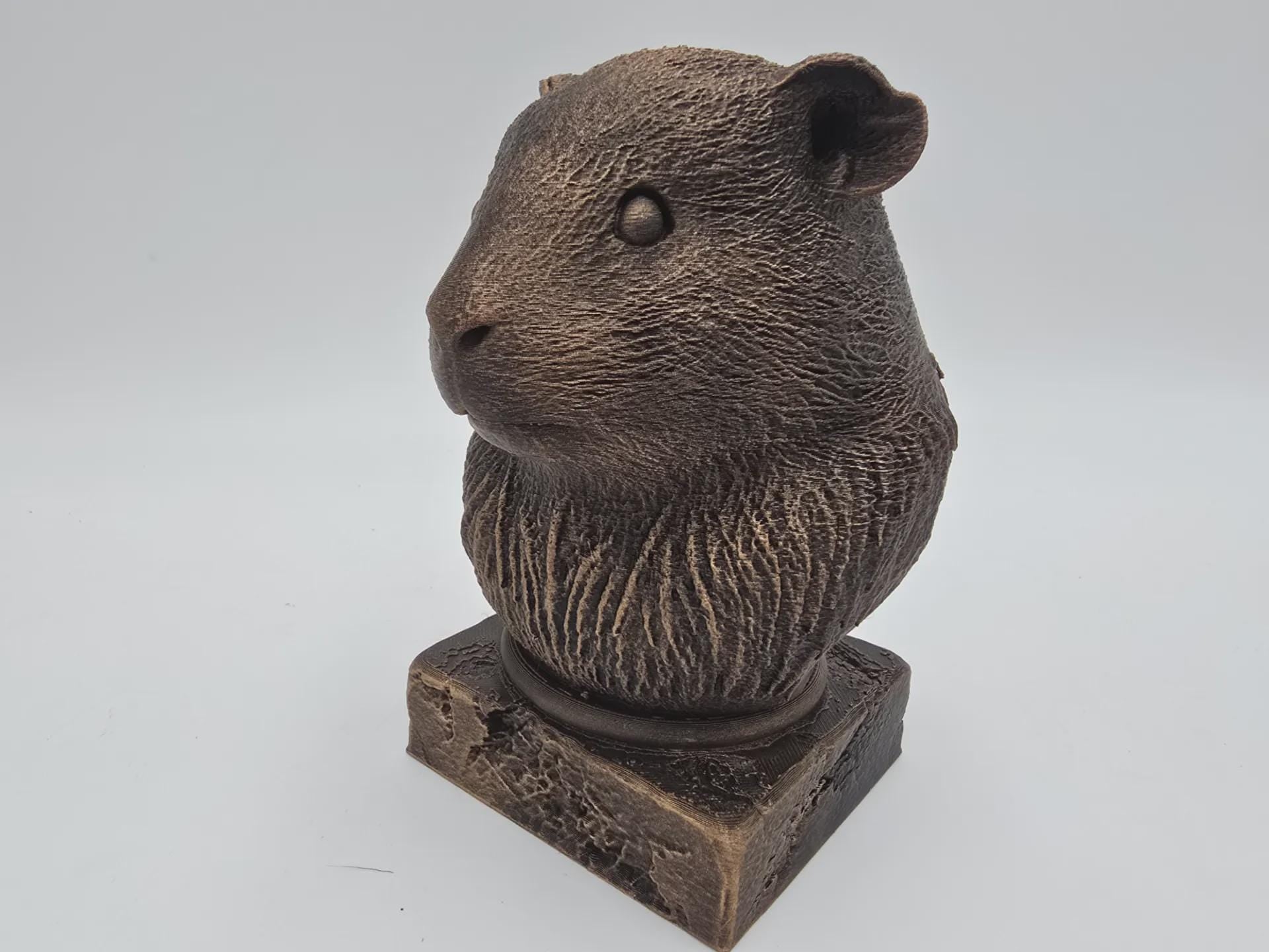 Bust of a Guinea pig statue - home decor lover gift him her handpainted ornament