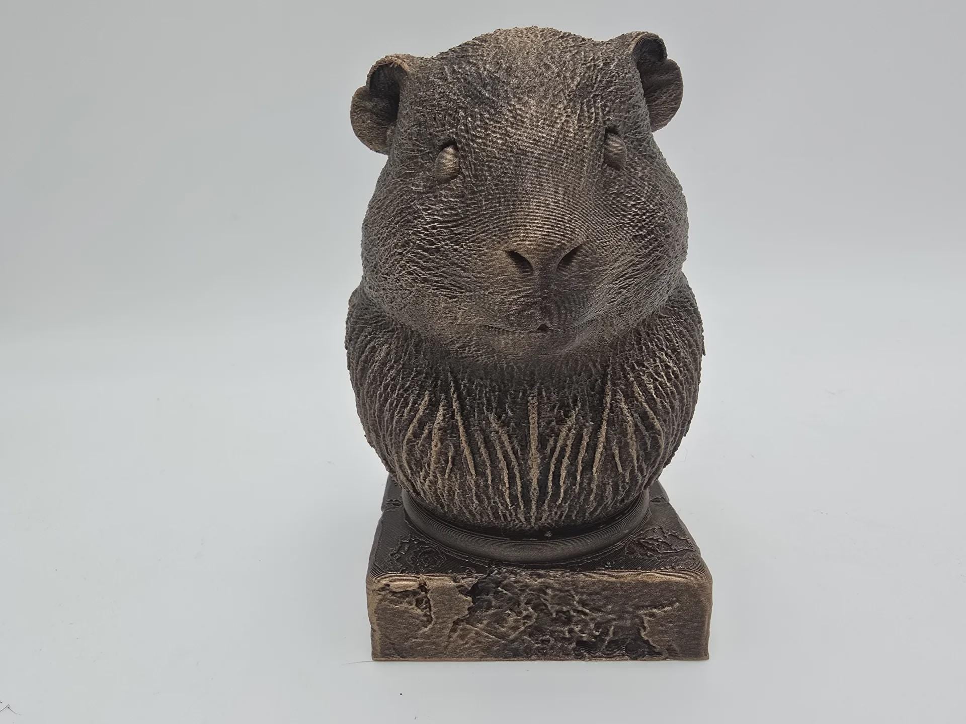 Bust of a Guinea pig statue - home decor lover gift him her handpainted ornament