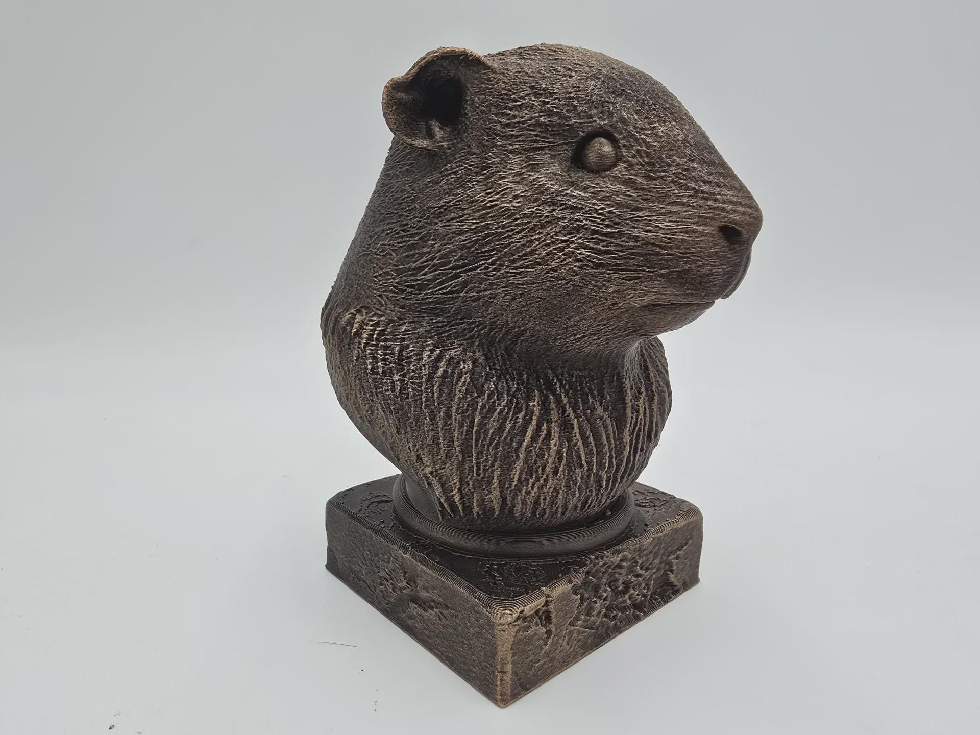 Bust of a Guinea pig statue - home decor lover gift him her handpainted ornament