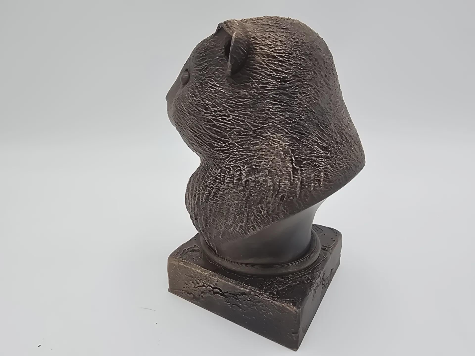 Bust of a Guinea pig statue - home decor lover gift him her handpainted ornament