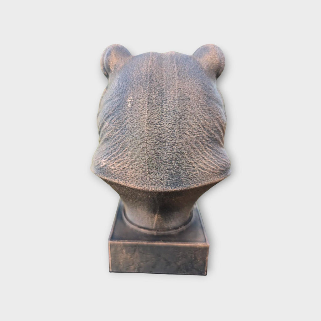 Bust of a grizzly bear statue - home decor lover gift him her handpainted ornament