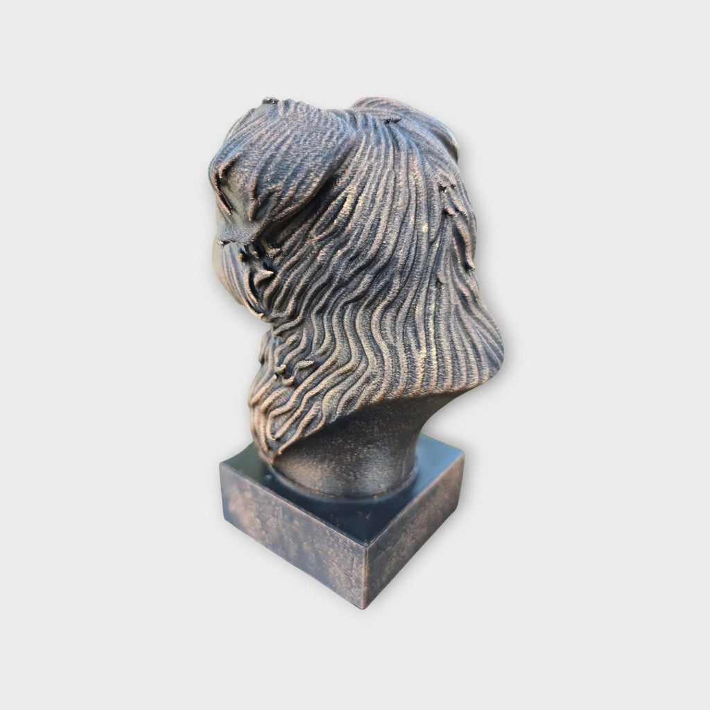 Bust of a Yorkipoo statue - home decor dog lover gift him her handpainted ornament