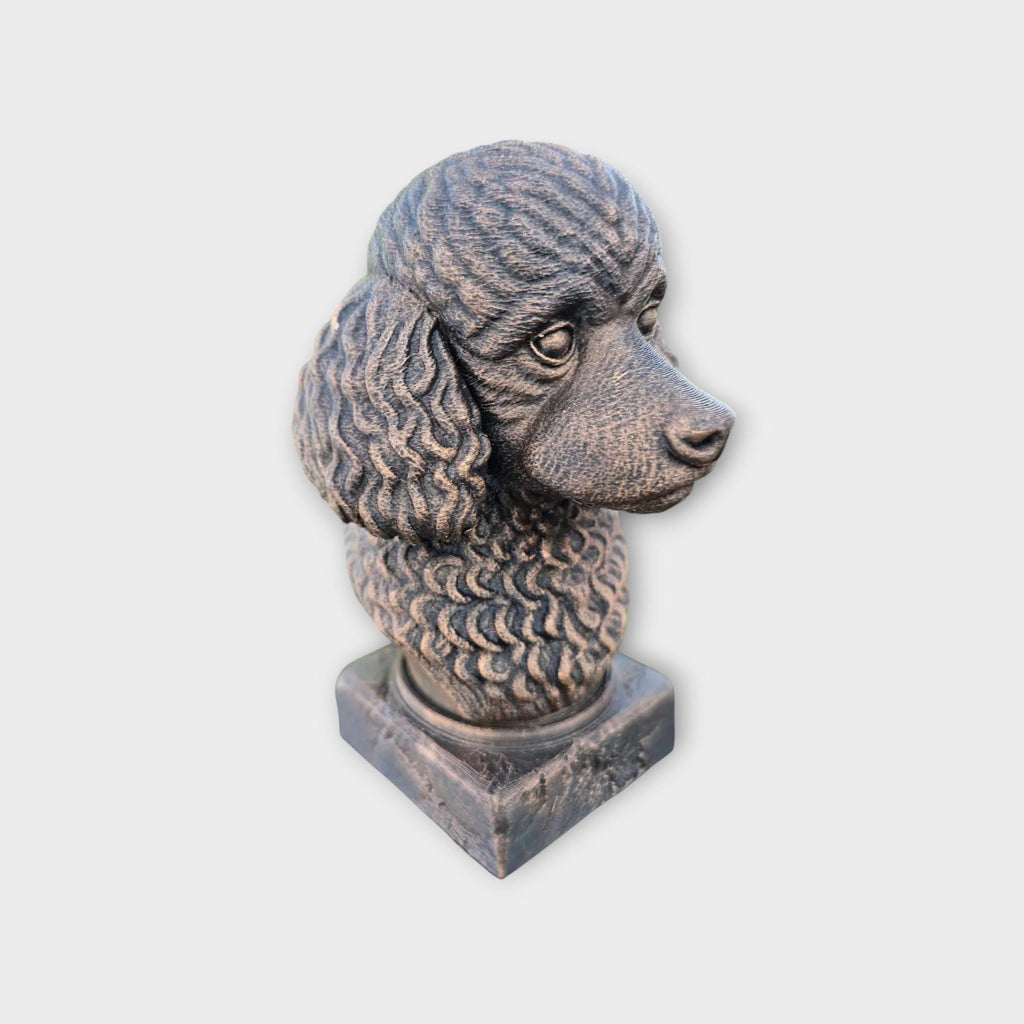 Bust of a Toy poodle statue - home decor dog lover gift him her handpainted ornament