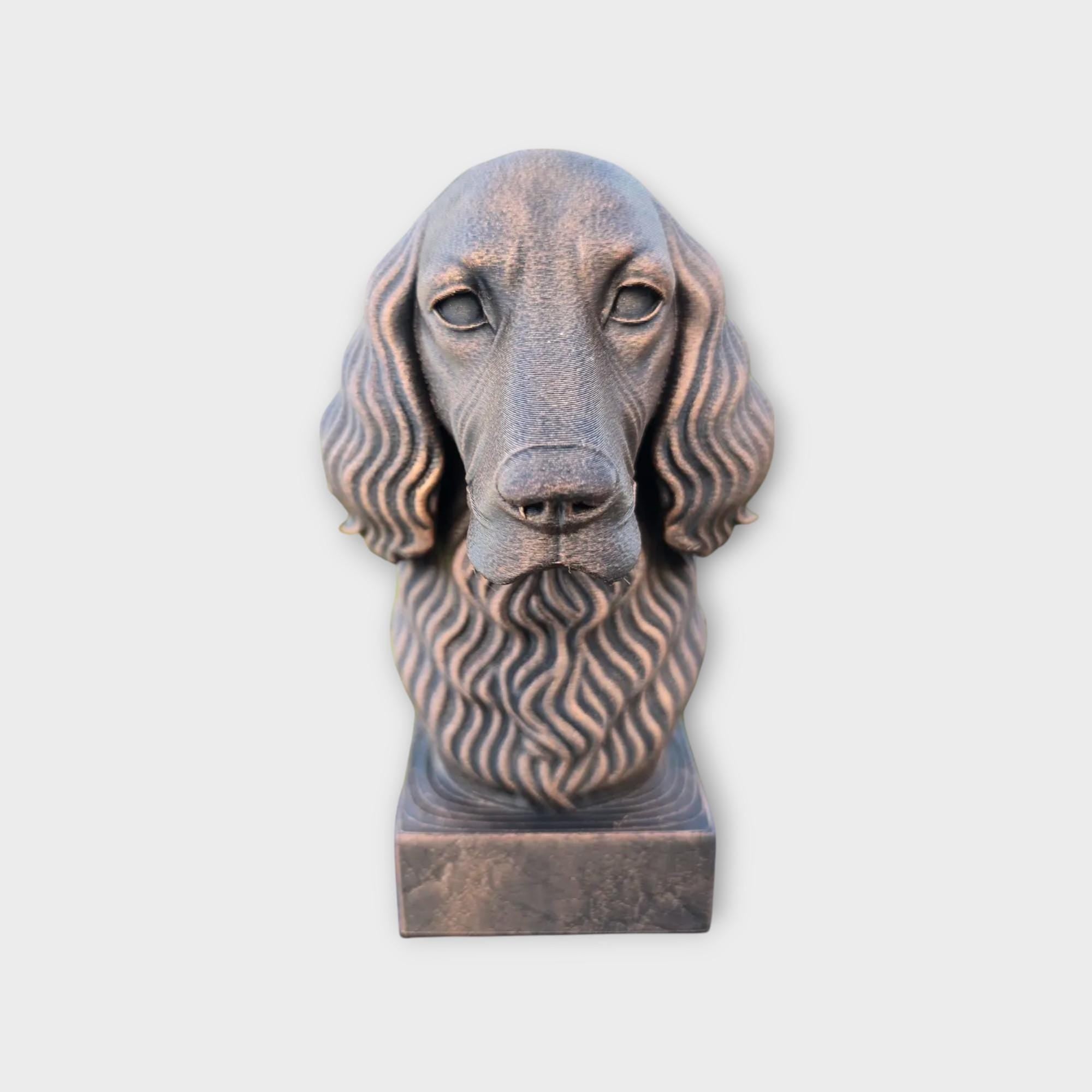 Bust of a Setter statue - home decor dog lover gift him her handpainted ornament