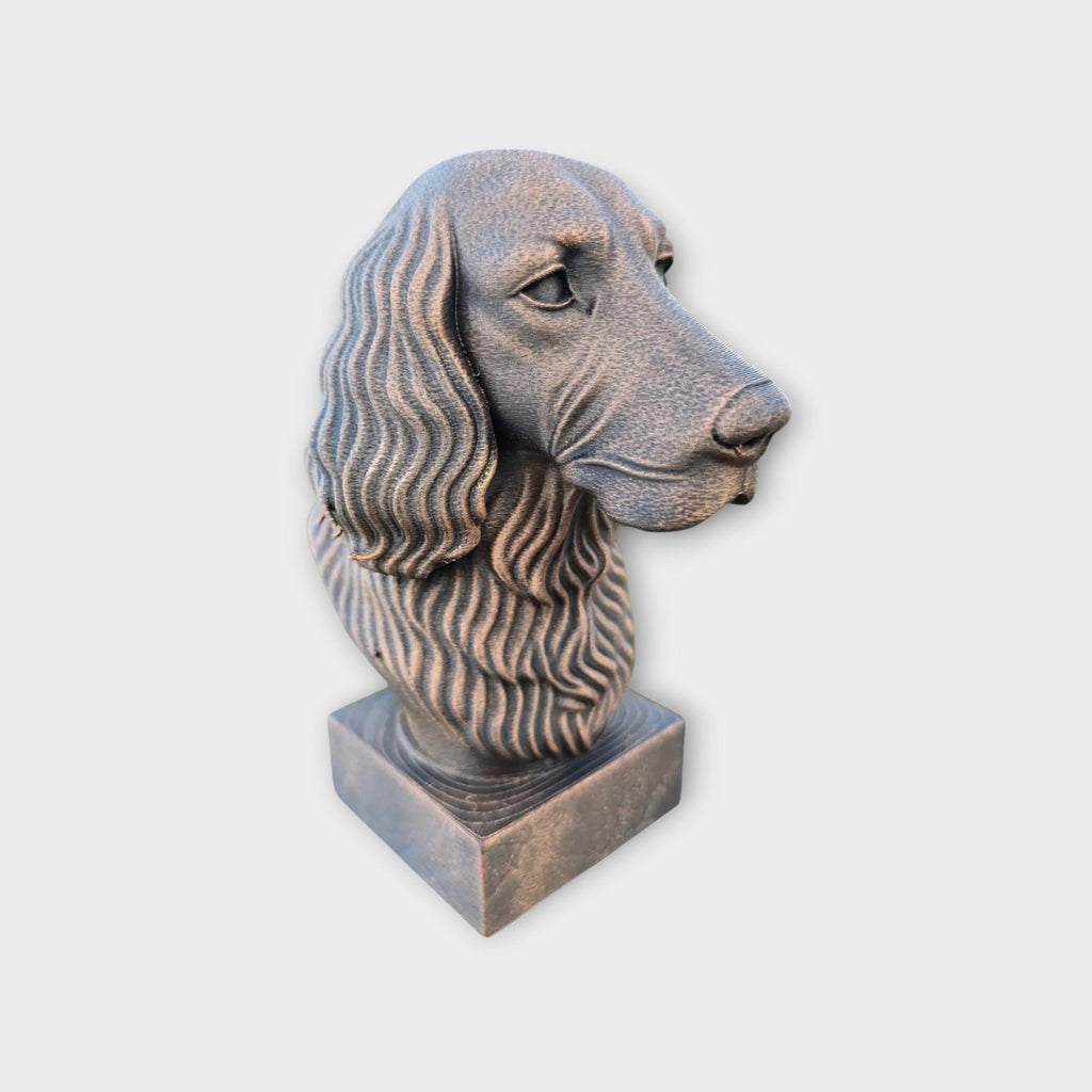 Bust of a Setter statue - home decor dog lover gift him her handpainted ornament