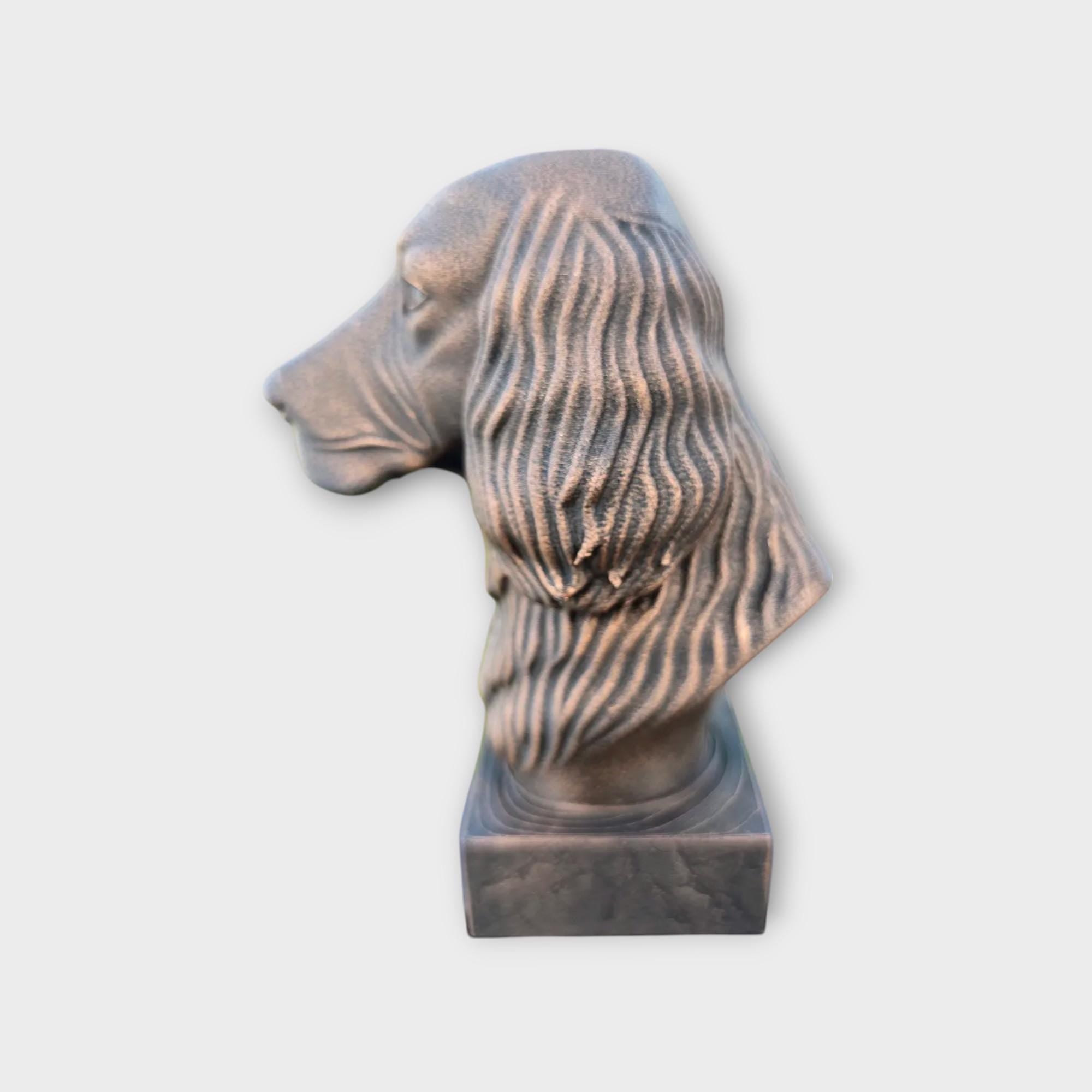 Bust of a Setter statue - home decor dog lover gift him her handpainted ornament