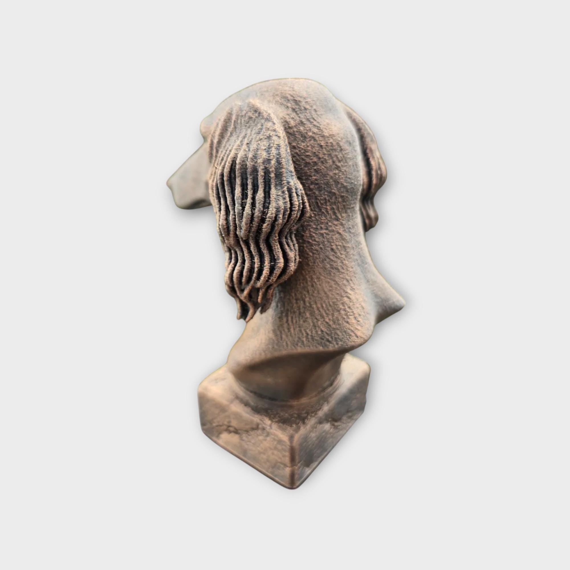 Bust of a Saluki statue - home decor dog lover gift him her handpainted ornament