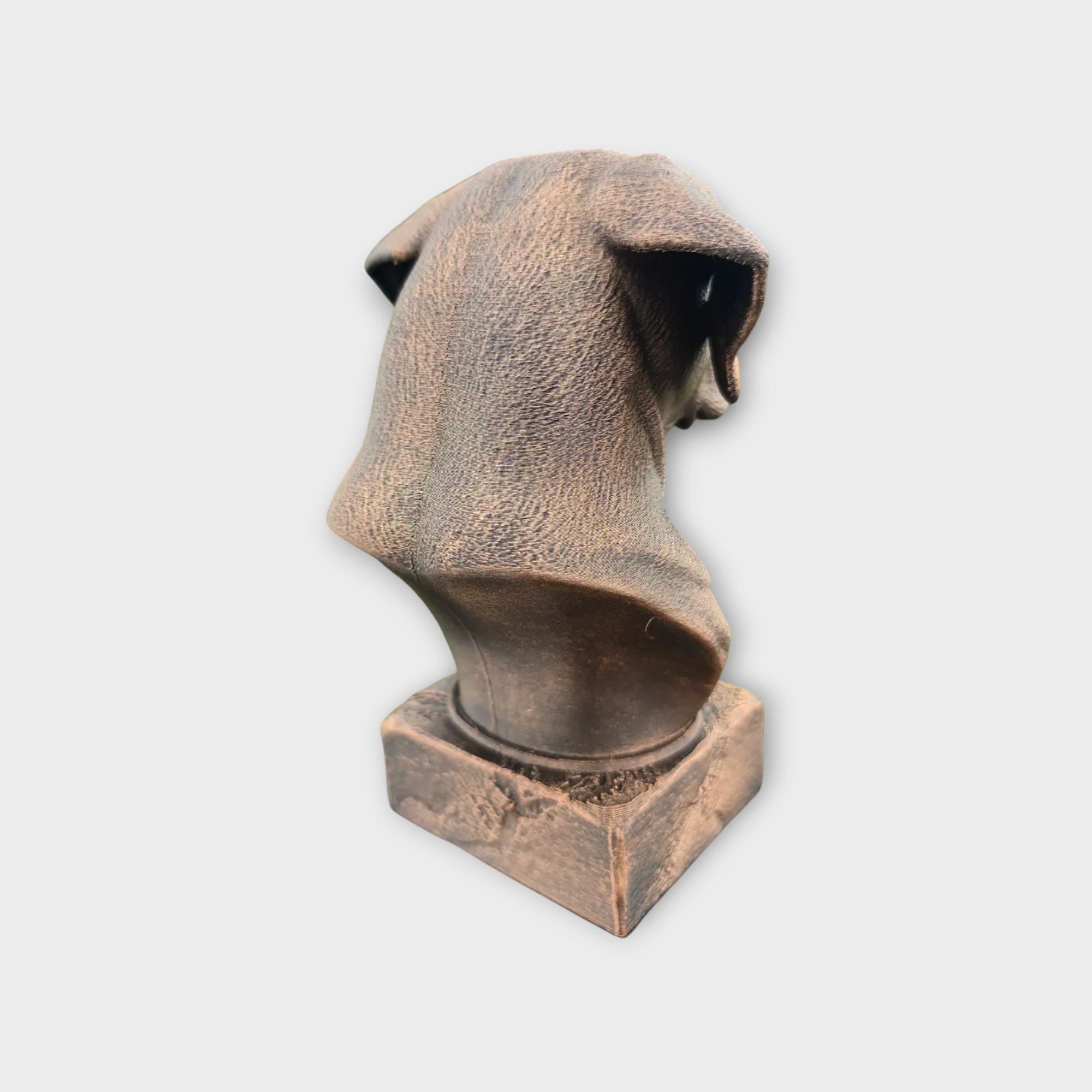 Bust of a rhodesian ridgeback statue - home decor dog lover gift him her handpainted ornament