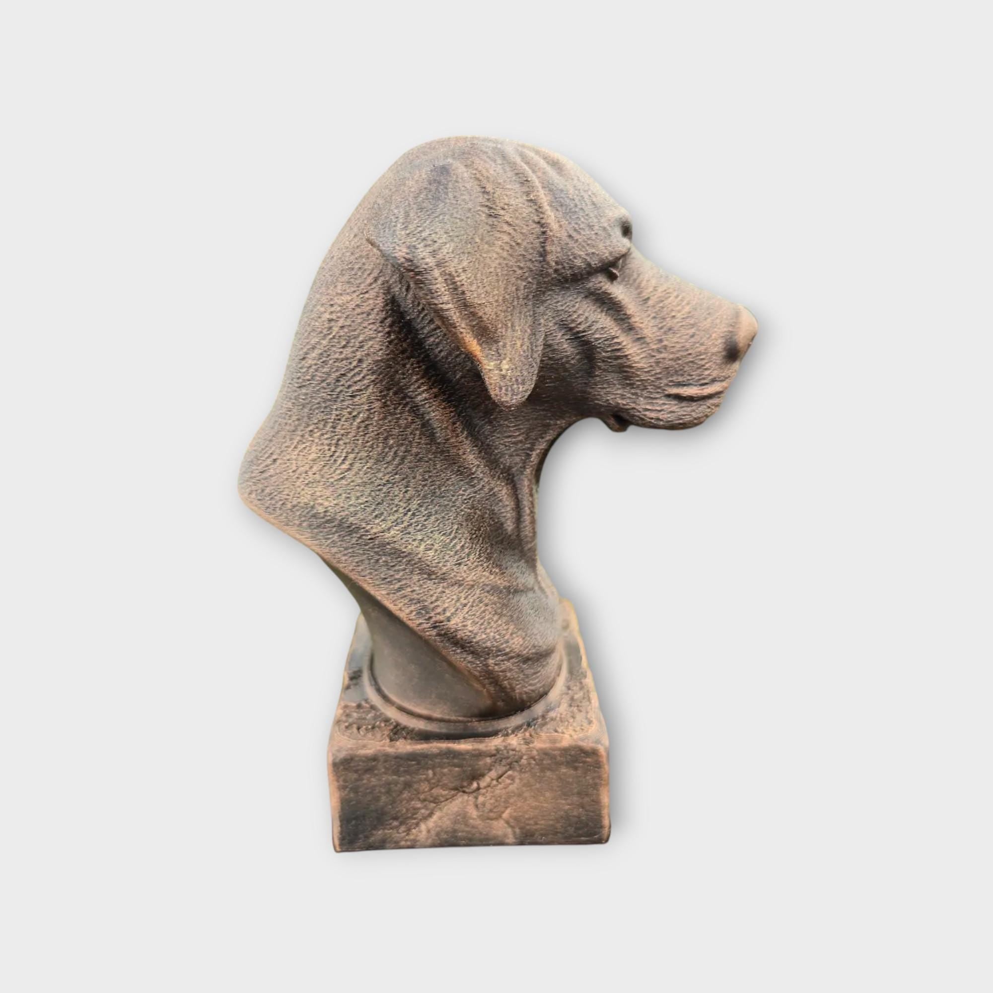 Bust of a rhodesian ridgeback statue - home decor dog lover gift him her handpainted ornament