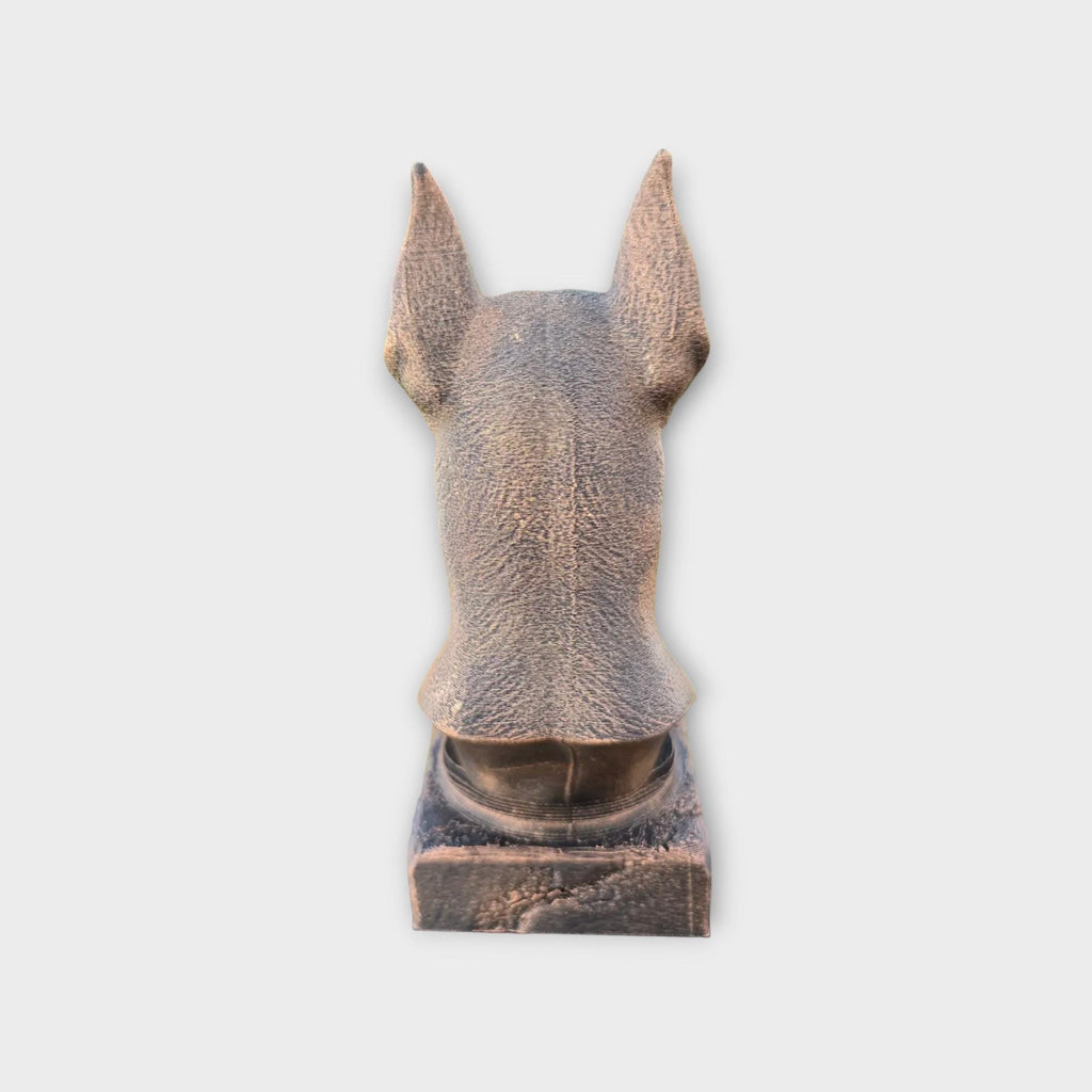 Bust of a Pinscher statue - home decor dog lover gift him her handpainted ornament