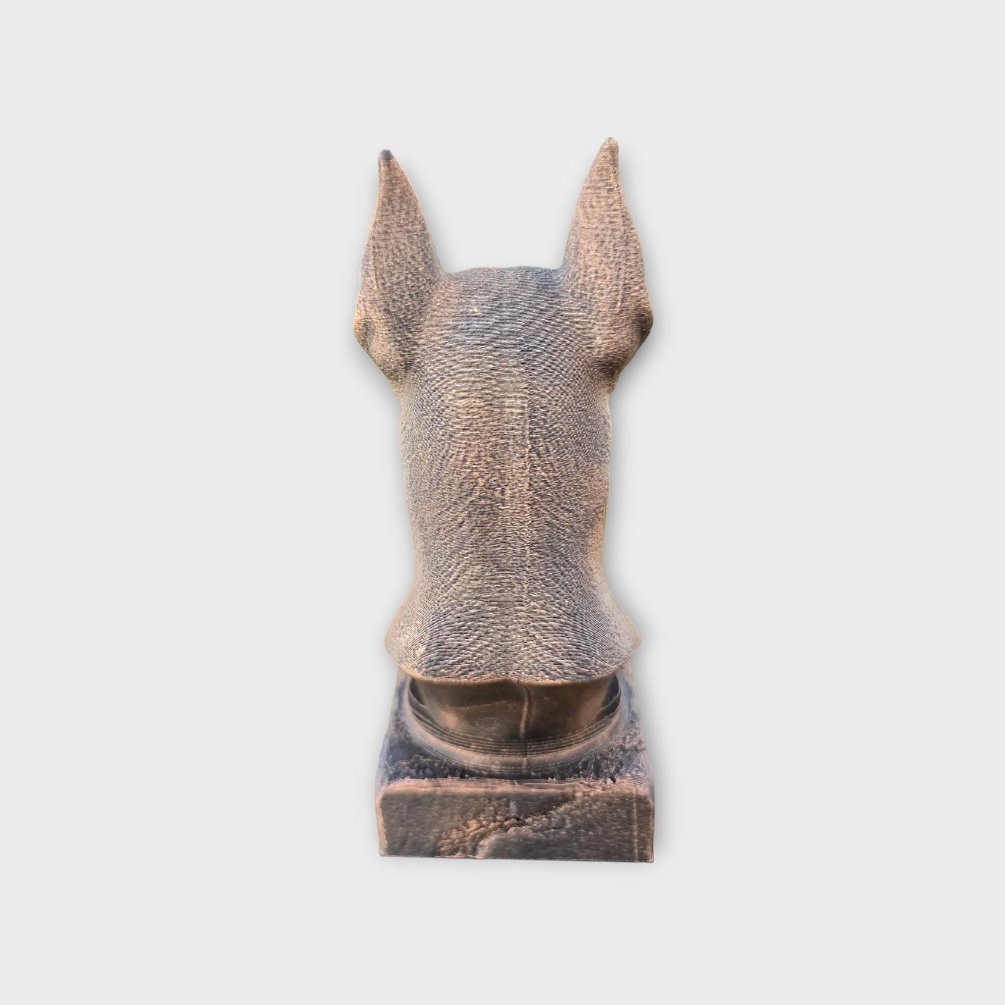 Bust of a Pinscher statue - home decor dog lover gift him her handpainted ornament