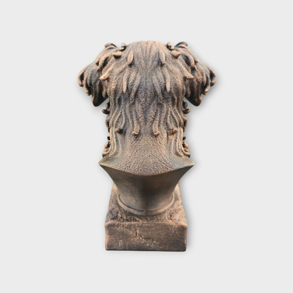 Bust of a Lurcher statue - home decor dog lover gift him her handpainted ornament