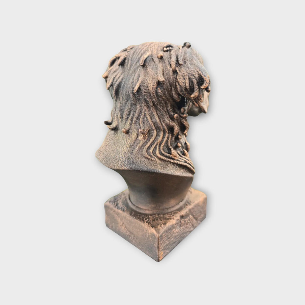 Bust of a Lurcher statue - home decor dog lover gift him her handpainted ornament