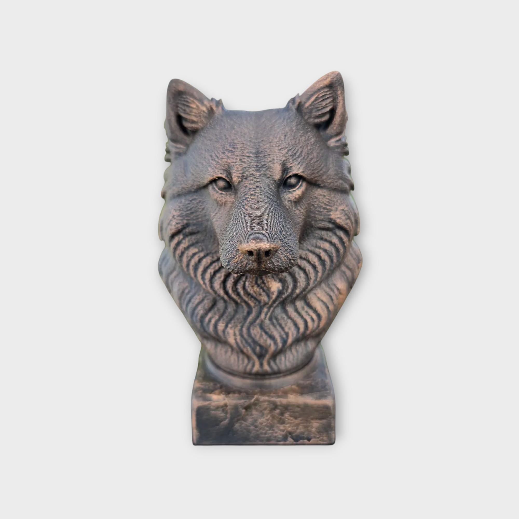 Bust of a finnish lapphund statue - home decor dog lover gift him her handpainted ornament