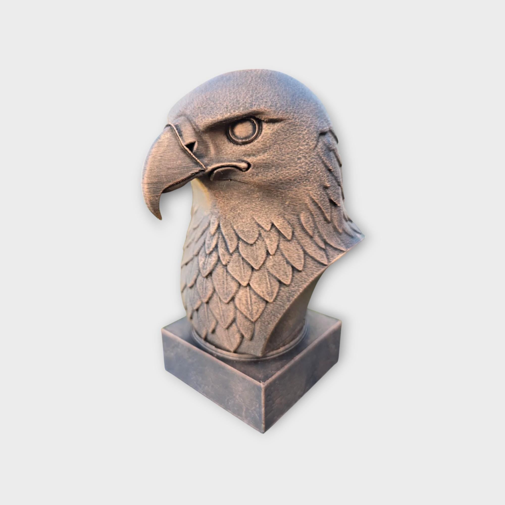 Bust of a Eagle statue - home decor lover gift him her handpainted ornament