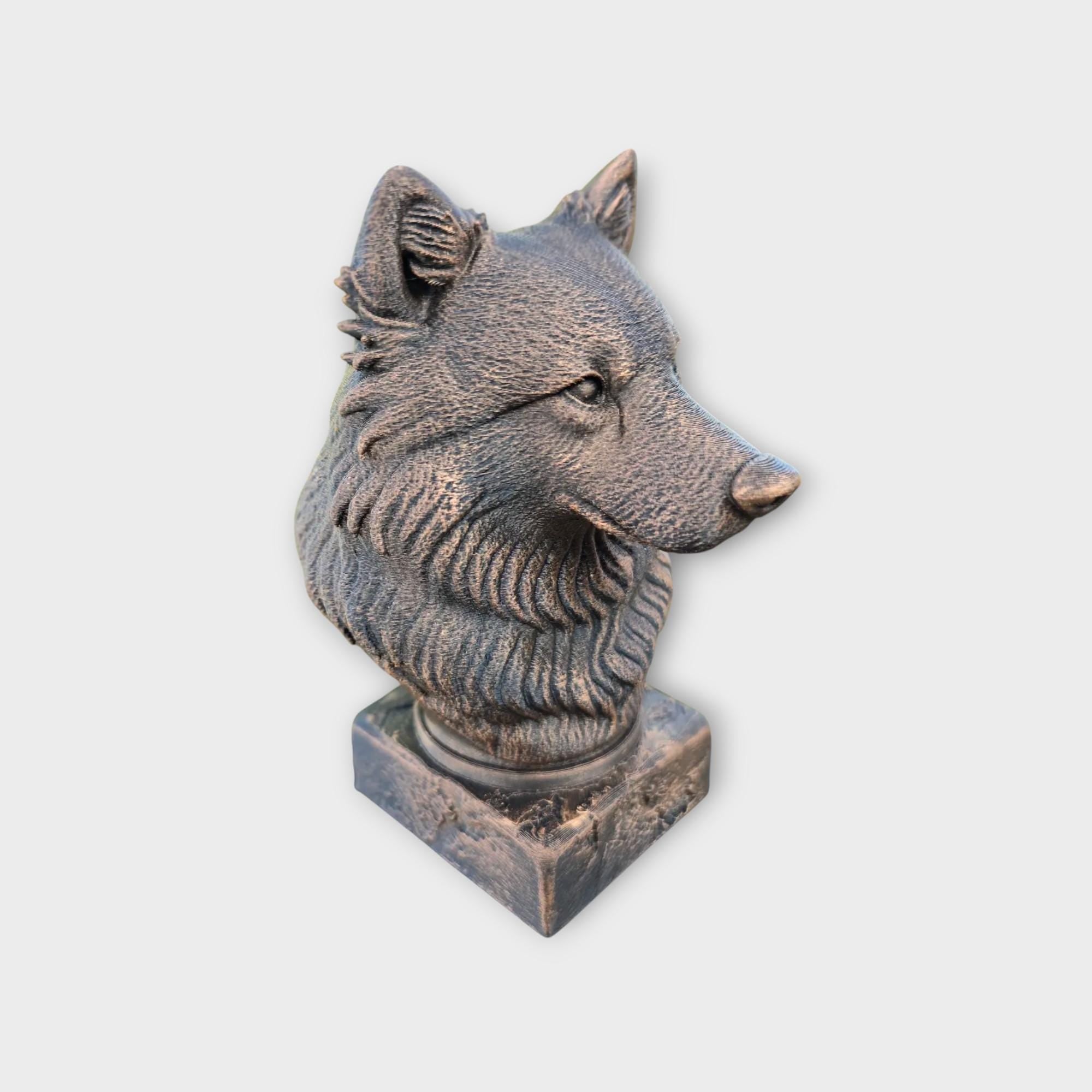 Bust of a finnish lapphund statue - home decor dog lover gift him her handpainted ornament