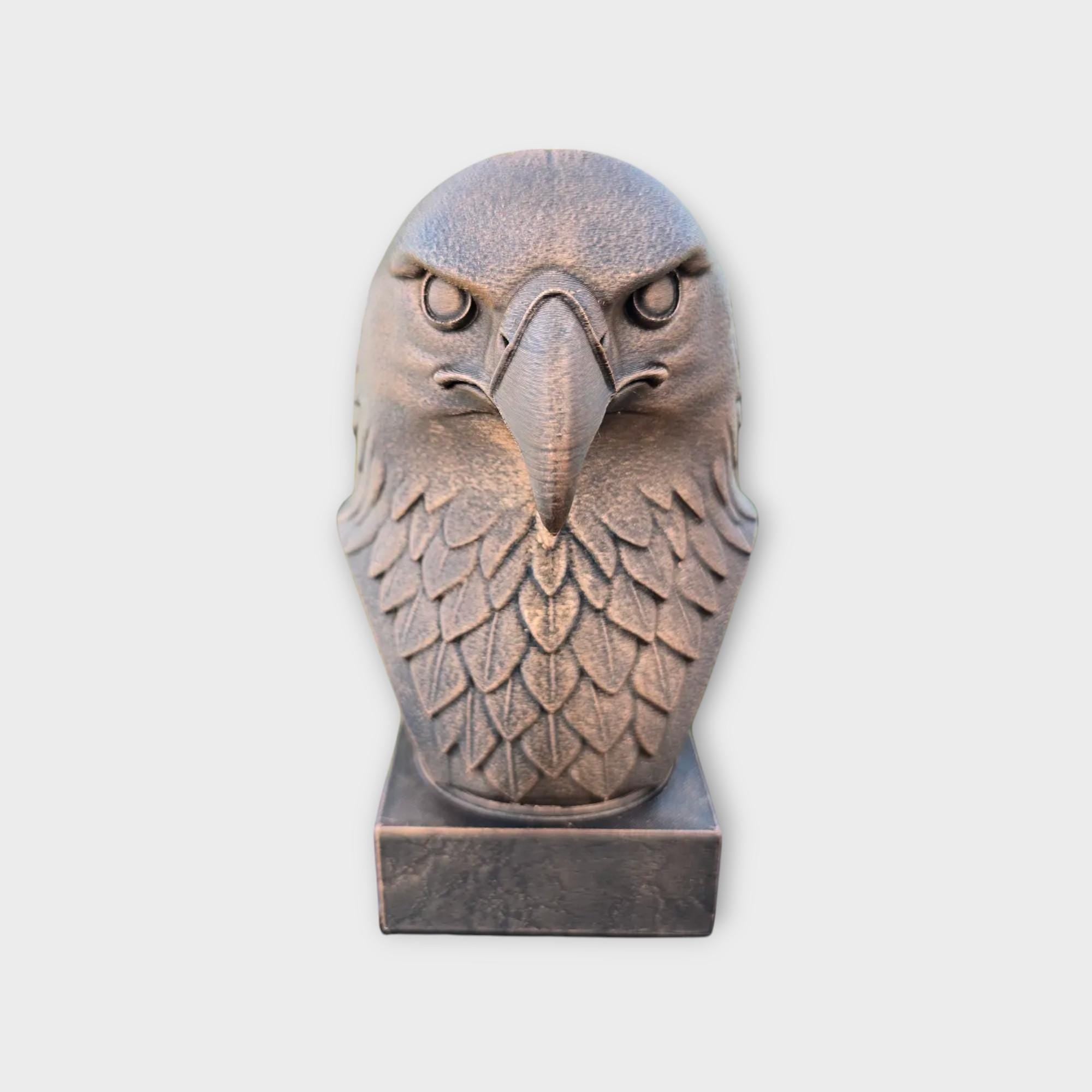 Bust of a Eagle statue - home decor lover gift him her handpainted ornament