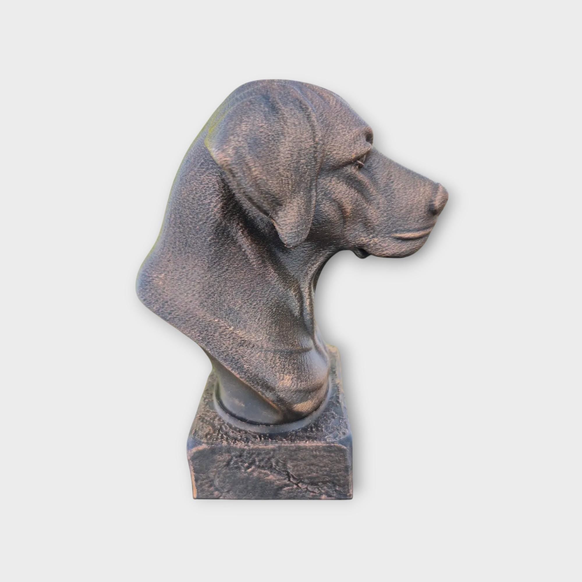 Bust of a german shorthaired pointer statue - home decor dog lover gift him her handpainted ornament