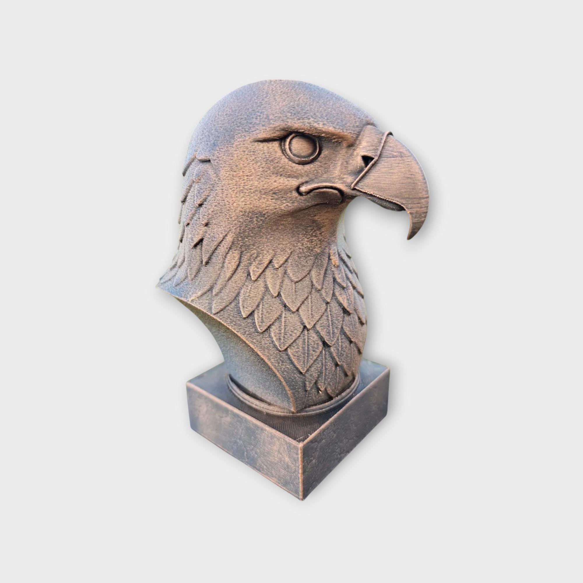 Bust of a Eagle statue - home decor lover gift him her handpainted ornament