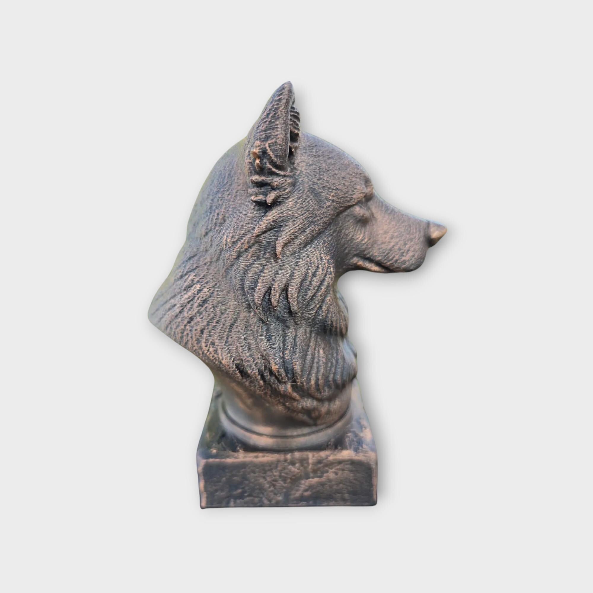 Bust of a finnish lapphund statue - home decor dog lover gift him her handpainted ornament